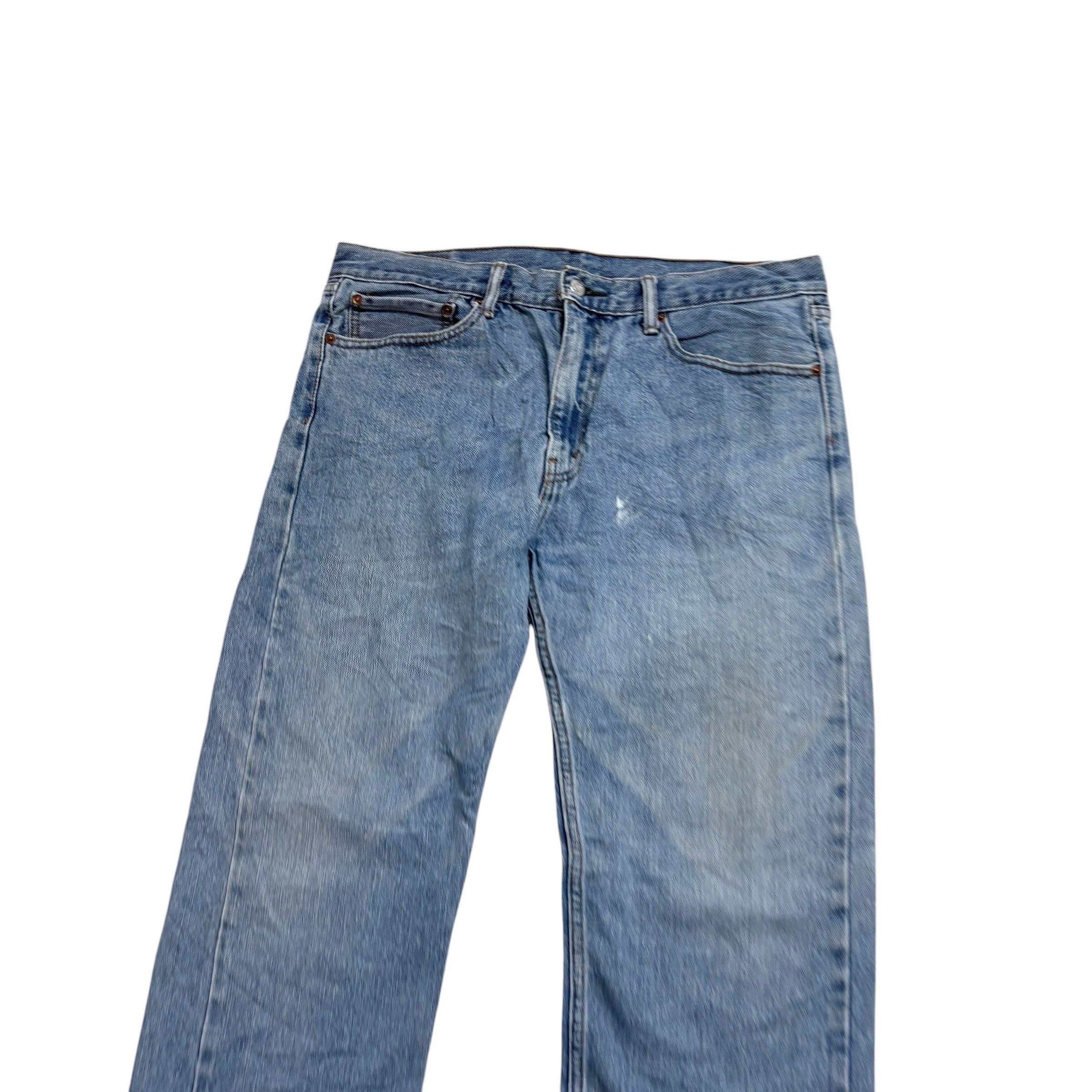 Levis 505 Jeans W36 L32 Mens Light Blue Regular Straight Fit Vintage Denim