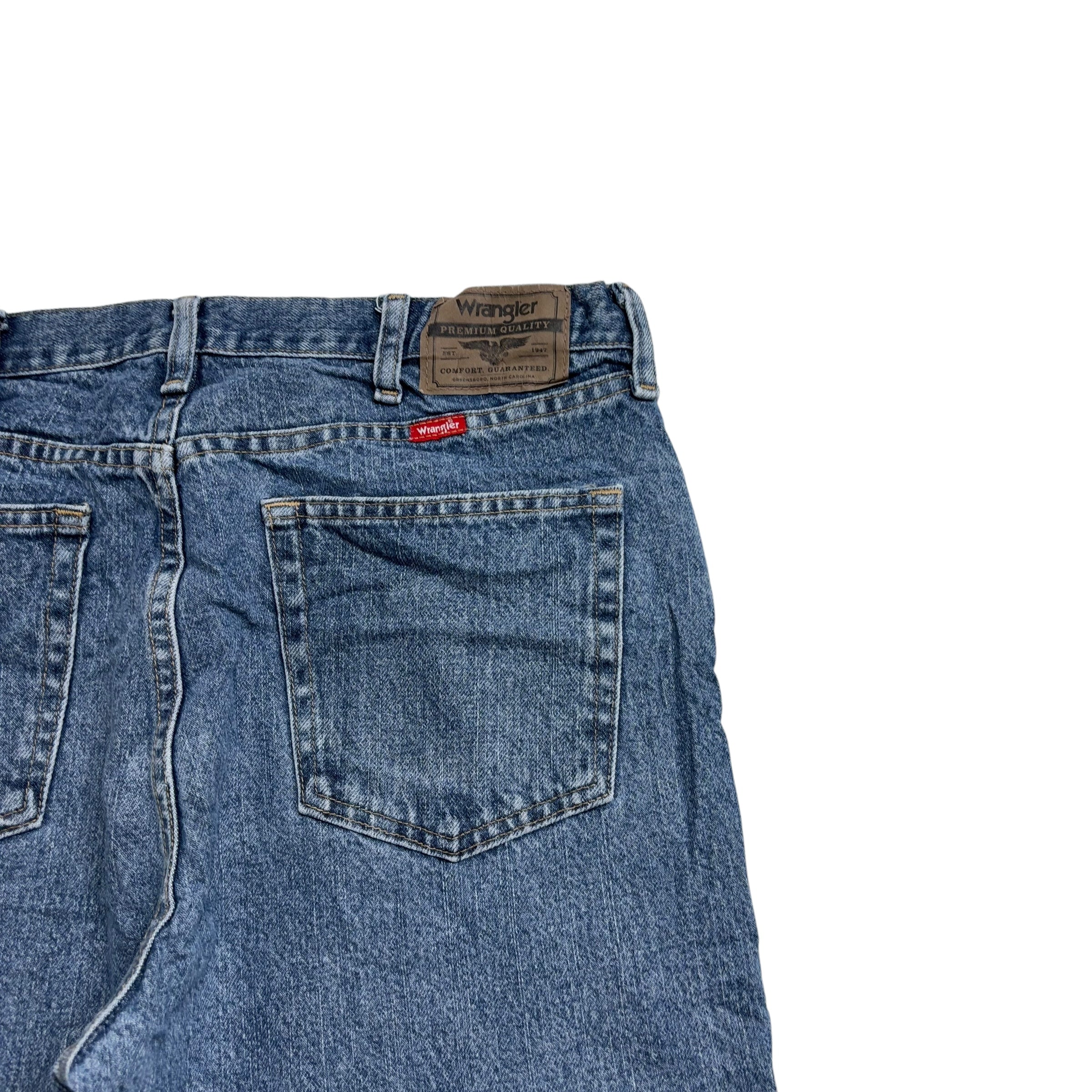 Wrangler Jeans W36 L32 Mens Light Blue Regular Straight Fit Denim (E)