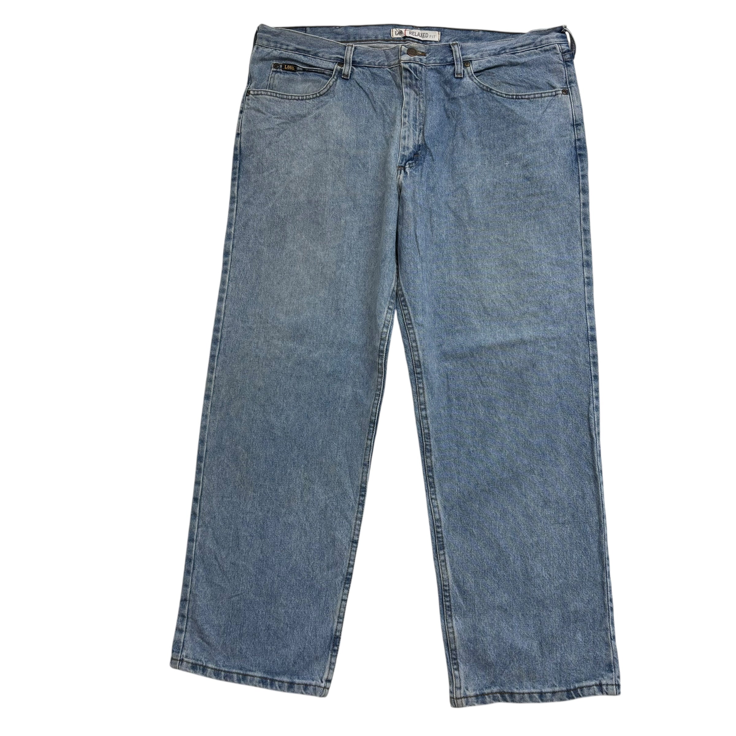 Lee Jeans W42 L30 Mens Light Blue Relaxed Straight Fit Vintage Denim