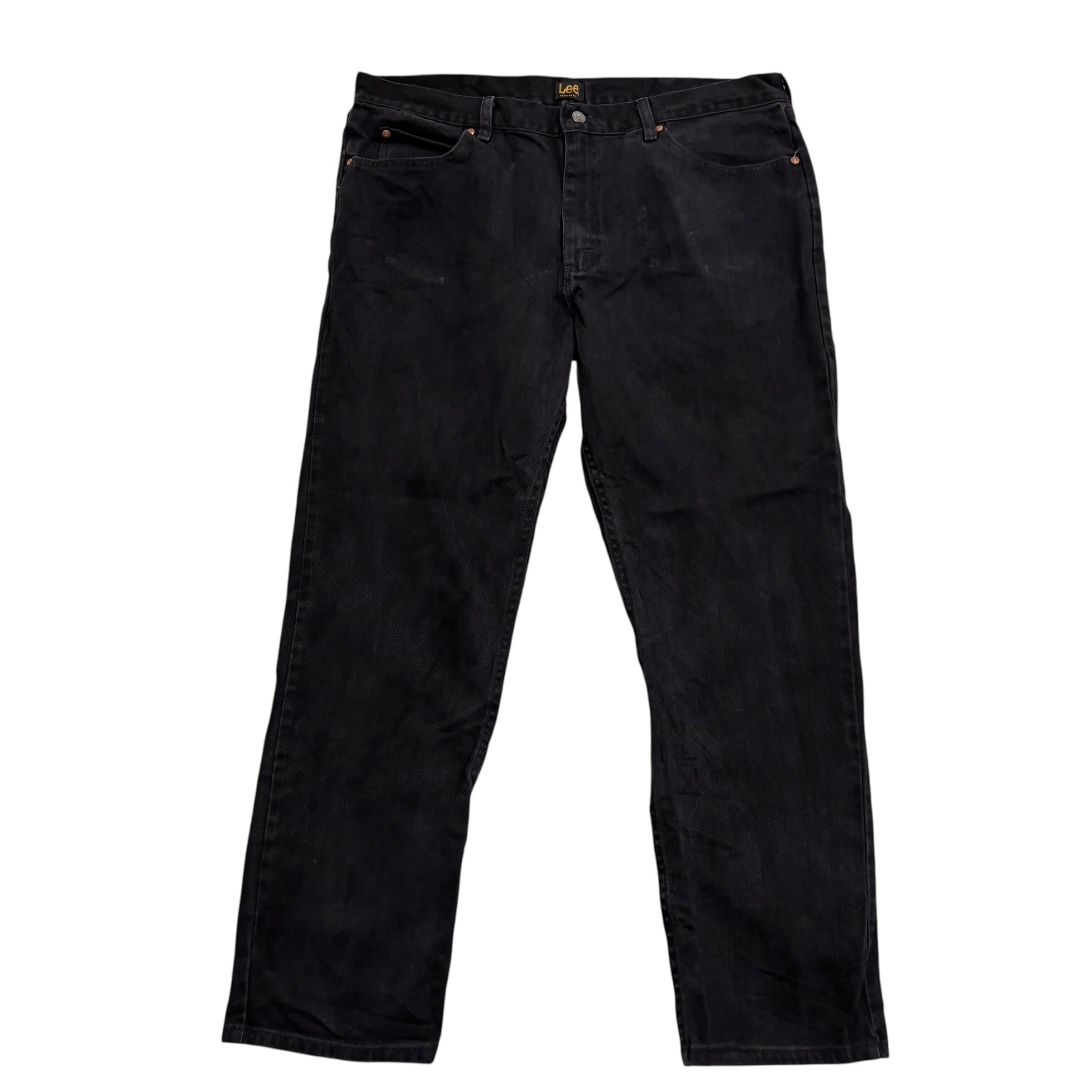 Wrangler Jeans W40 L32 Mens Black Regular Straight Fit Denim (F)