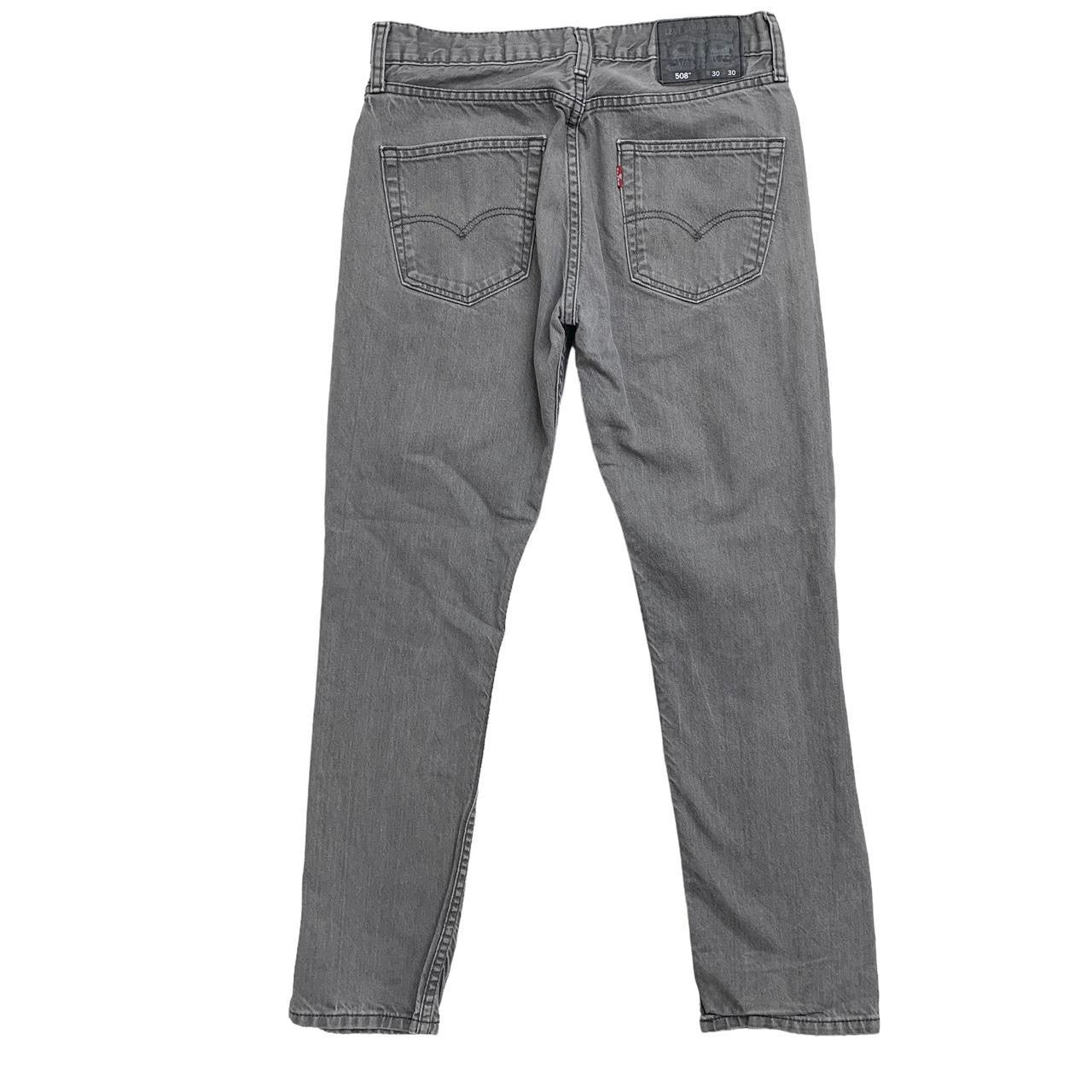 Levis 508 Jeans W30 L30 Mens Grey Regular Taper Fit Denim