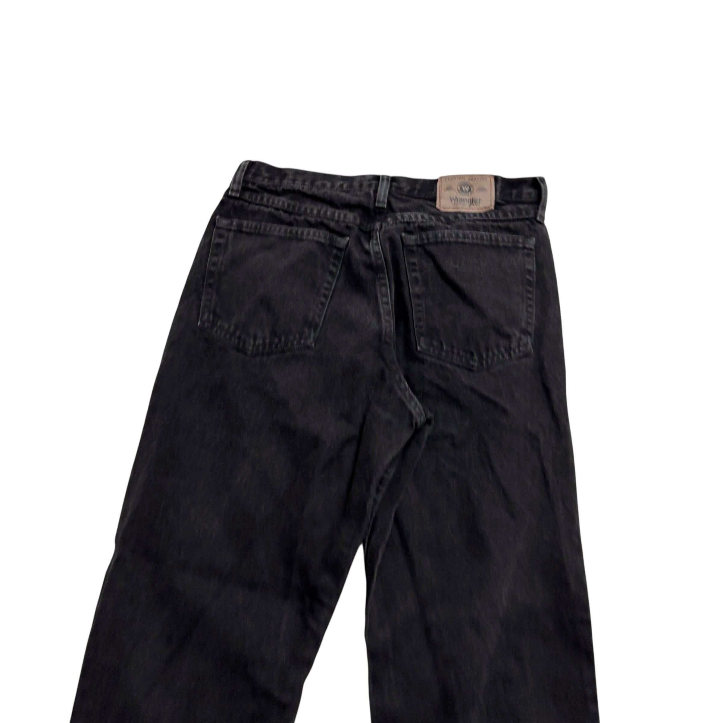 Wrangler Jeans W32 L30 Mens Black Relaxed Straight Fit Baggy Denim (E)