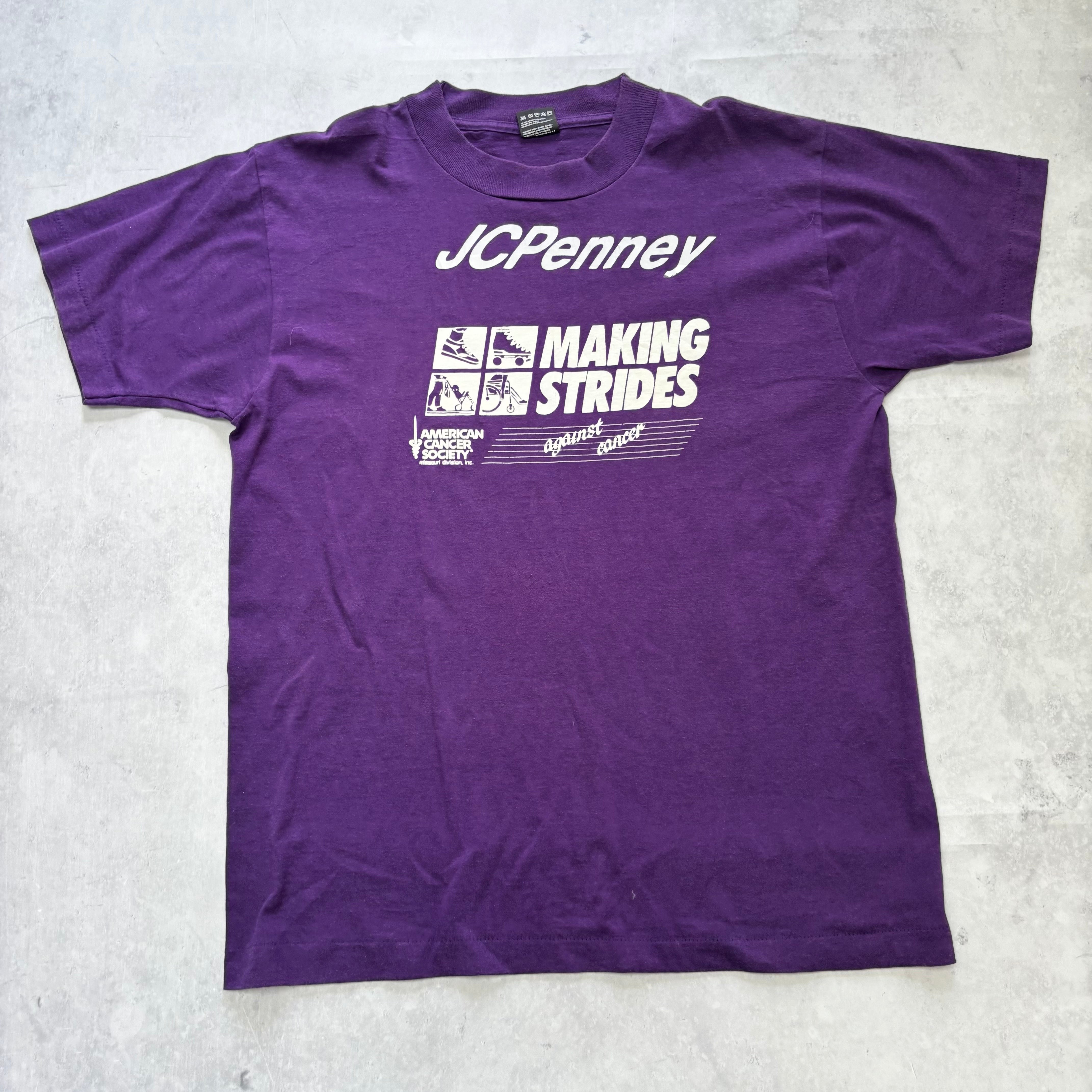 Vintage T Shirt Mens Large Purple Single Stitch Graphic Print 90s USA (E)