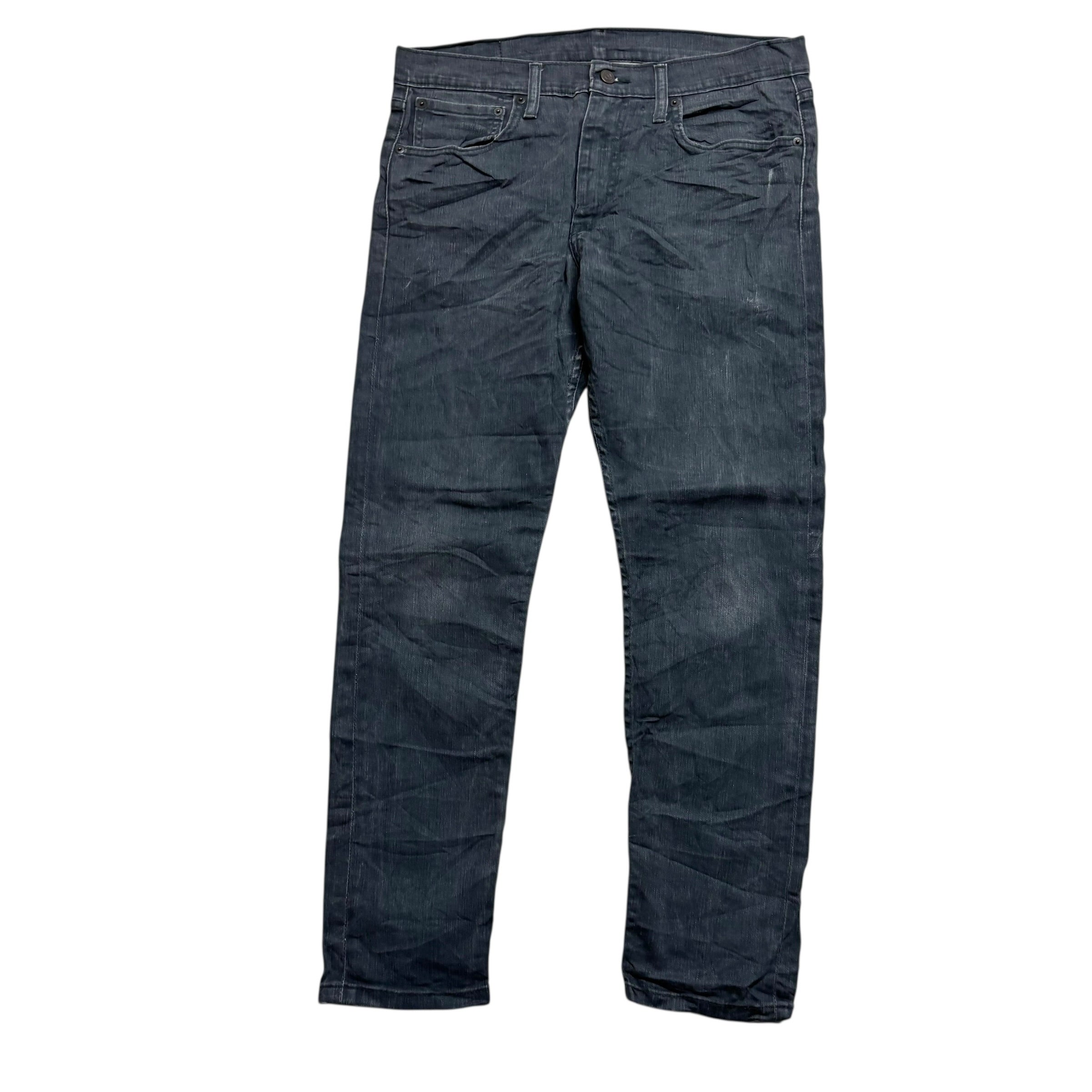 Levis 512 Jeans W33 L29 Mens Waxed Grey Slim Tapered Fit Stretch Denim