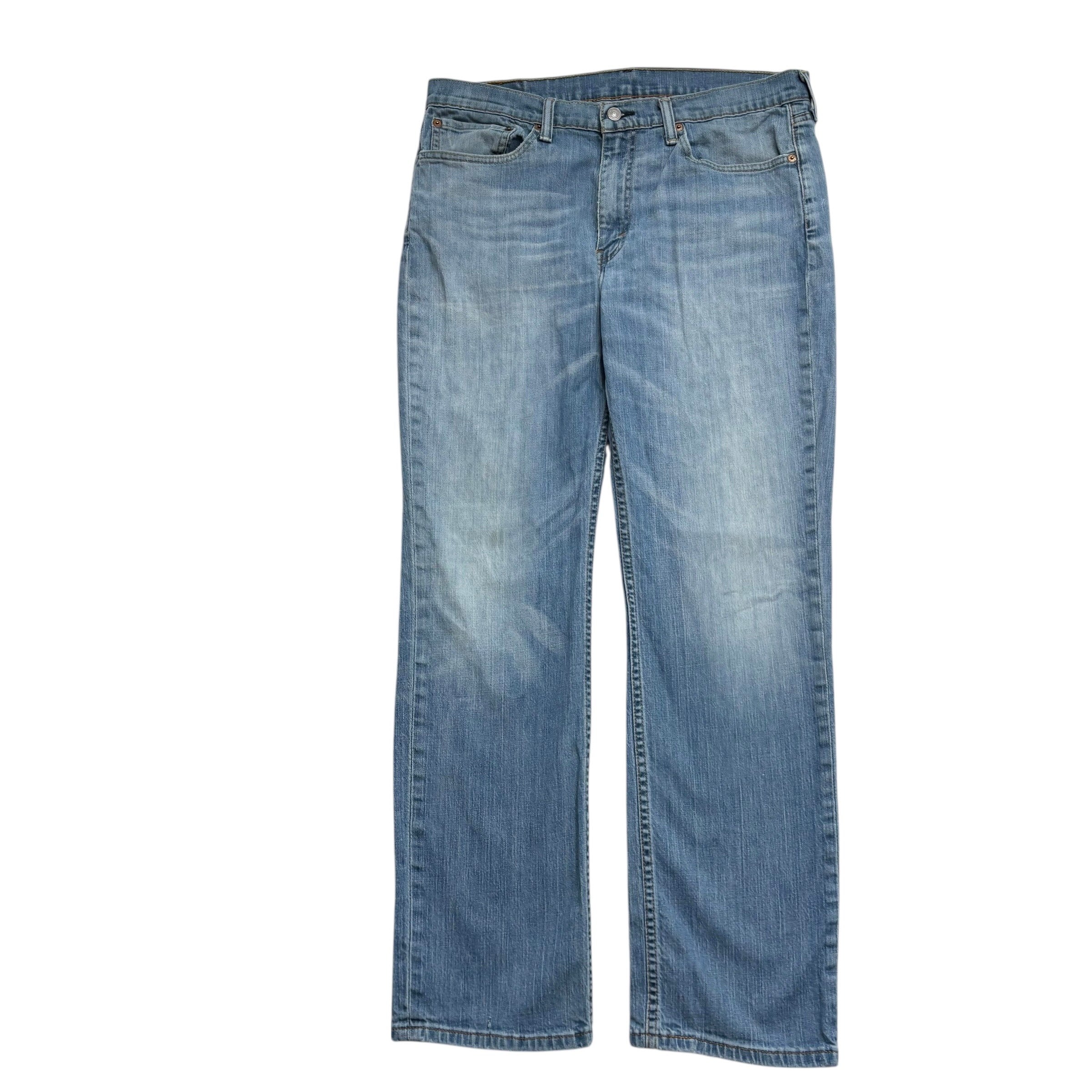 Levis 514 Jeans W36 L32 Mens Light Blue Regular Straight Fit Stretch Denim