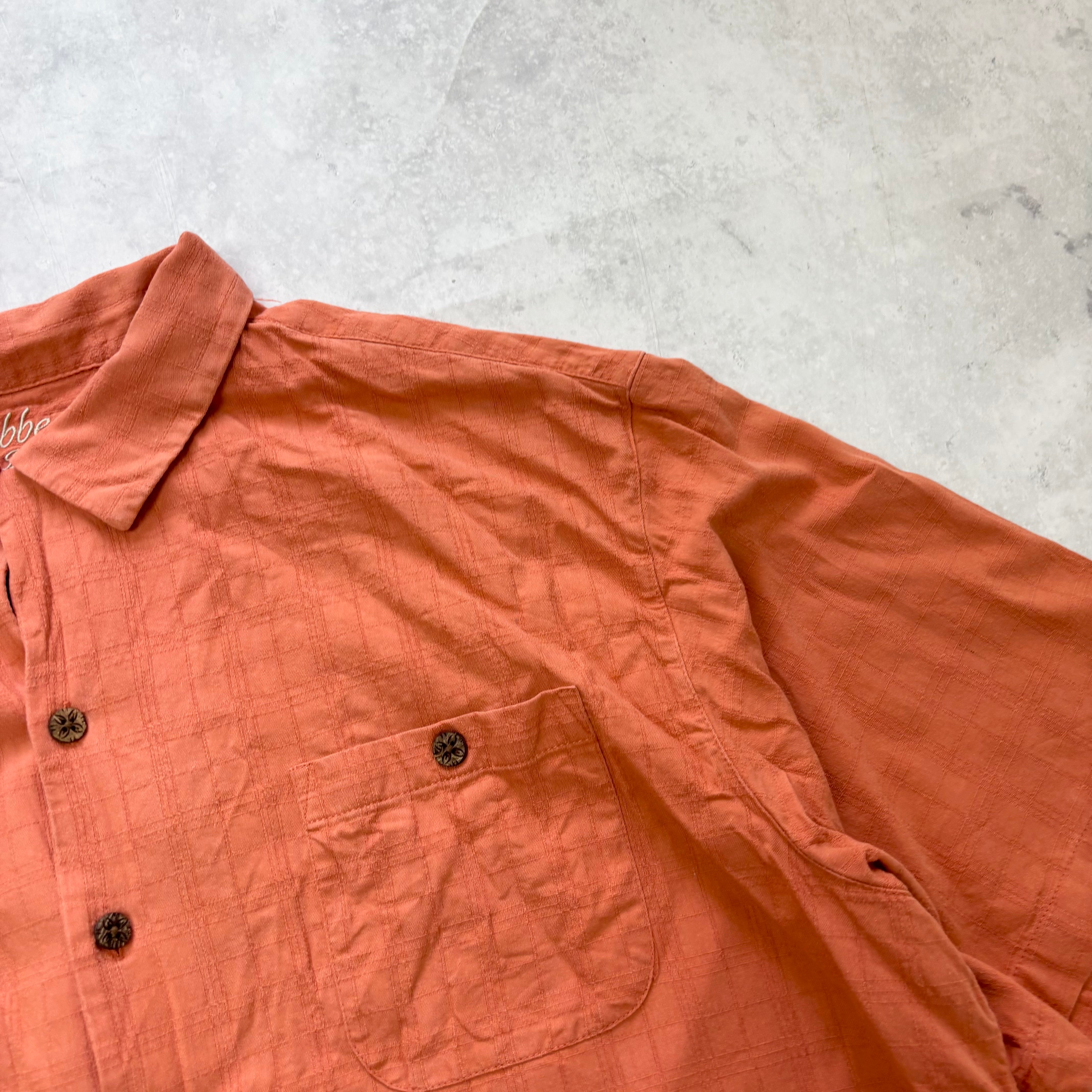 Vintage Check Shirt Mens XXL Pink Short Sleeve Silk Blend