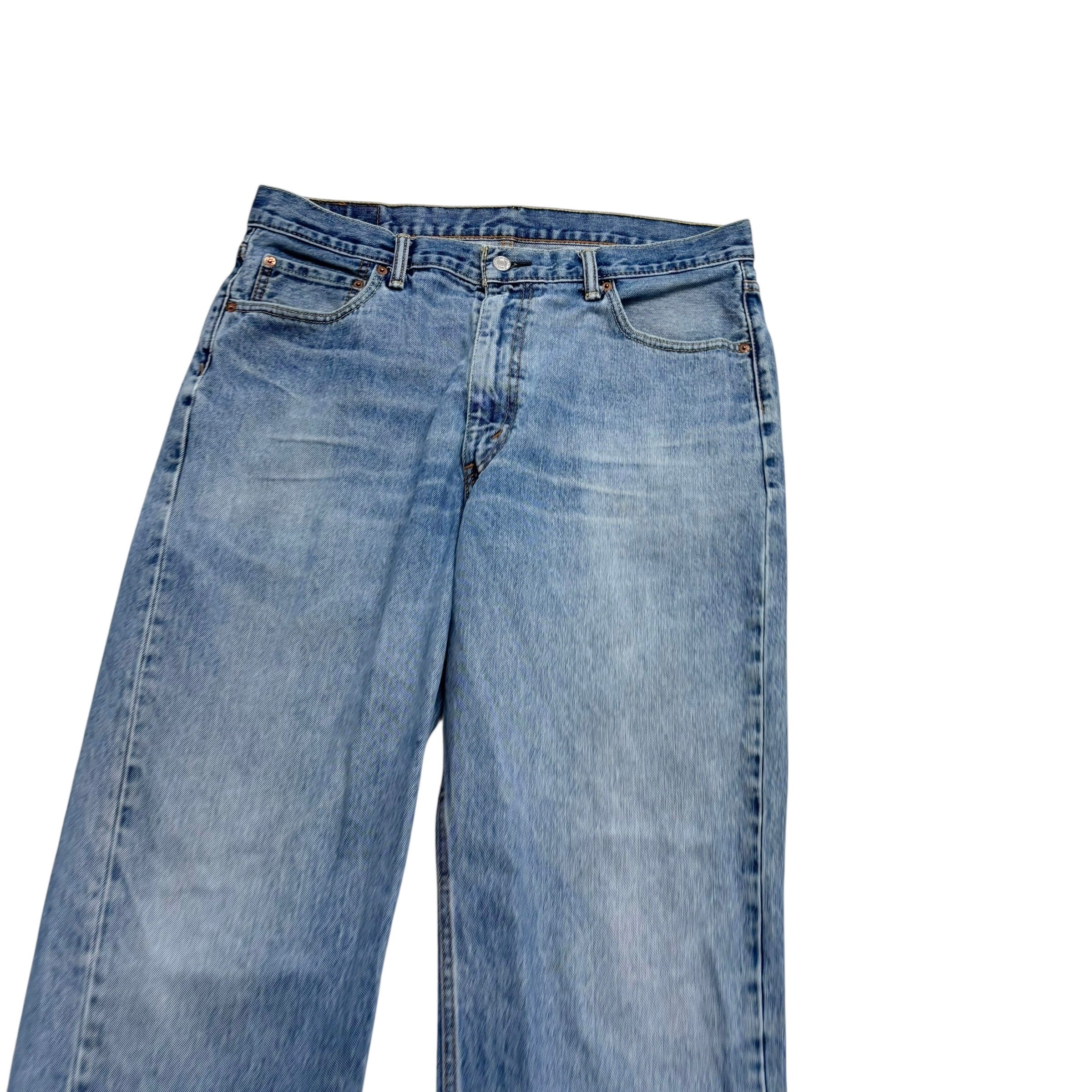 Levis 550 Jeans W36 L32 Mens Light Blue Baggy Relaxed Straight Fit Denim