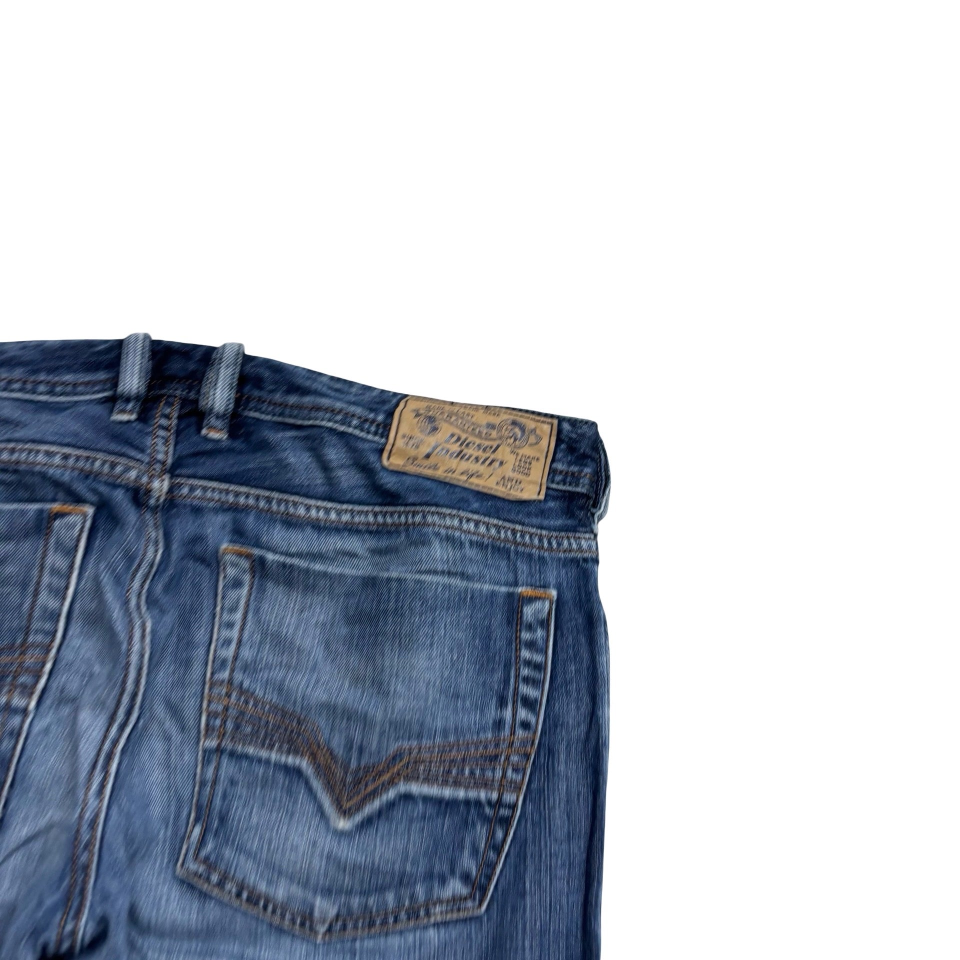 Diesel Zatiny Jeans W32 L32 Mens Dark Blue Regular Bootcut Fit Denim (F)