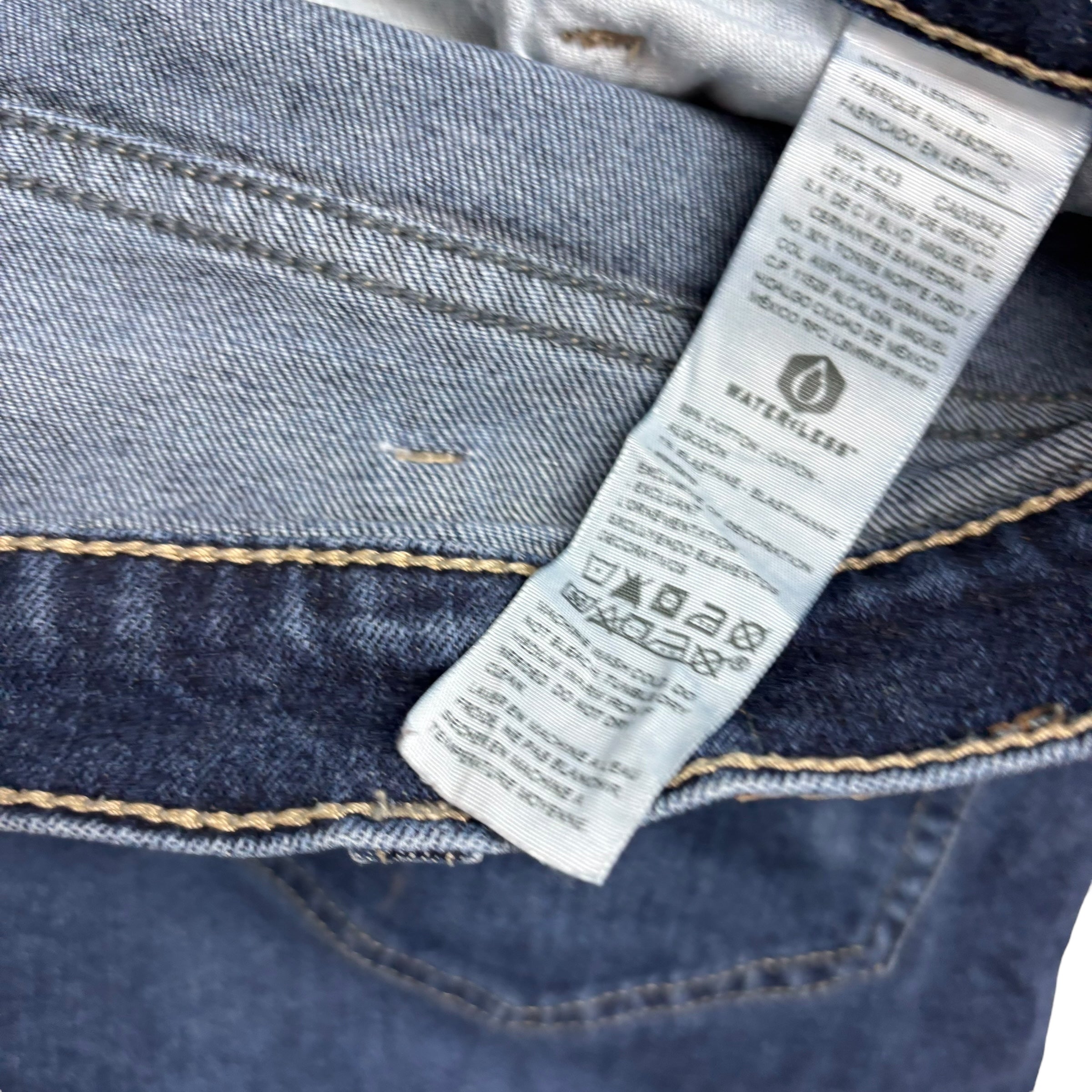 Levis Signature Jeans W38 L32 Mens Dark Blue Relaxed Fit Stretch Denim (F)