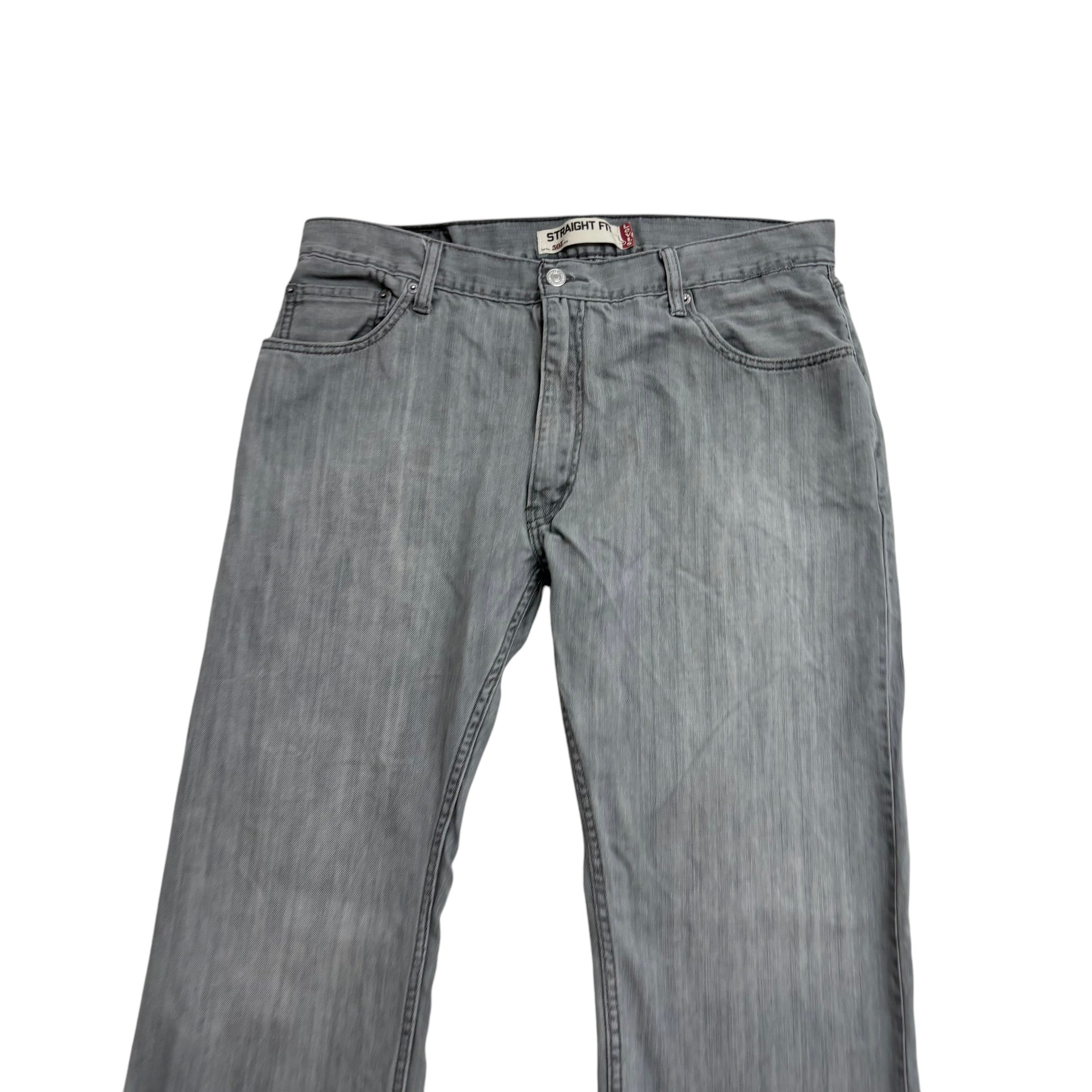 Levis 505 Jeans W36 L30 Mens Grey Regular Straight Fit Vintage Denim