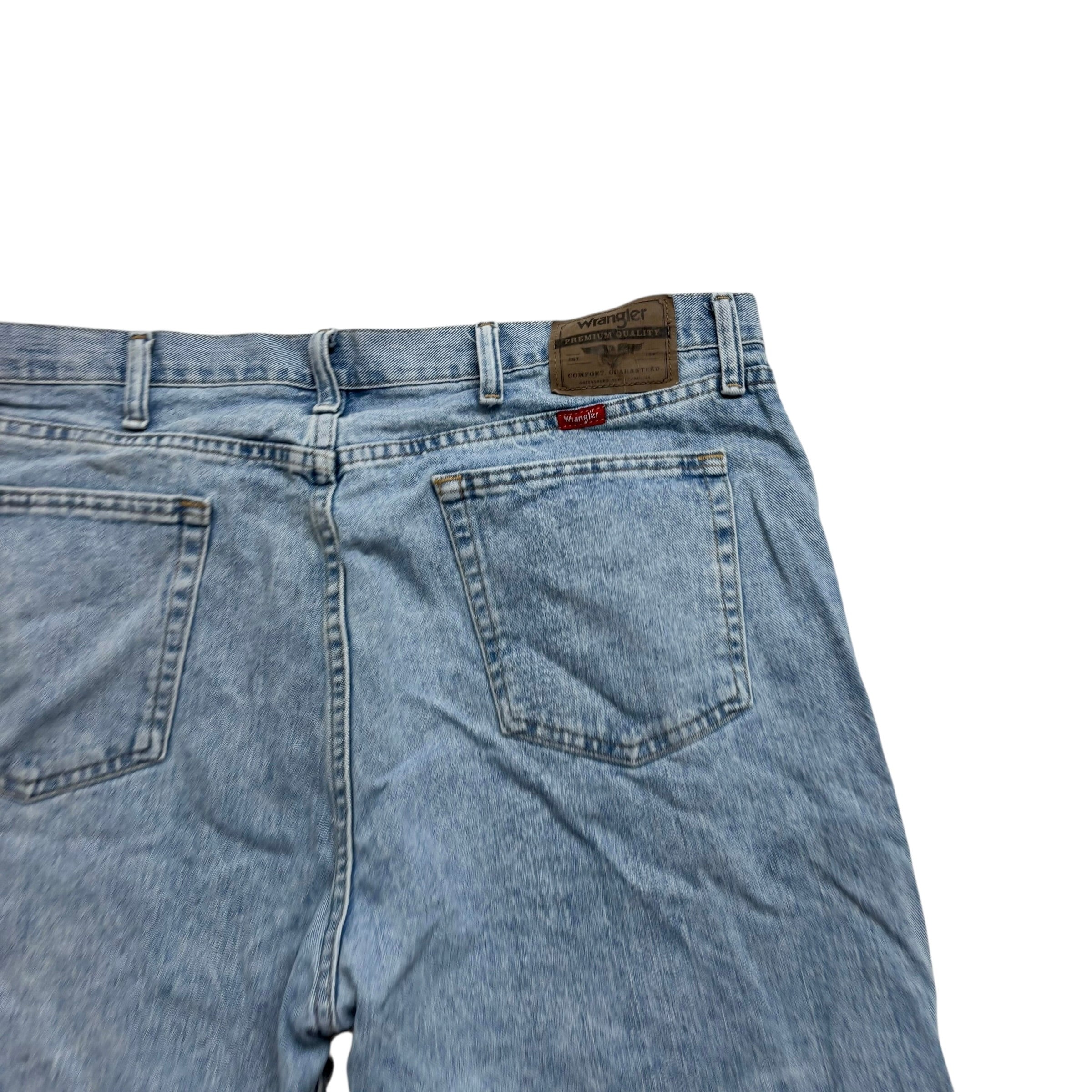 Wrangler Baggy Jorts W38 Mens Denim Shorts Light Blue Relaxed Fit