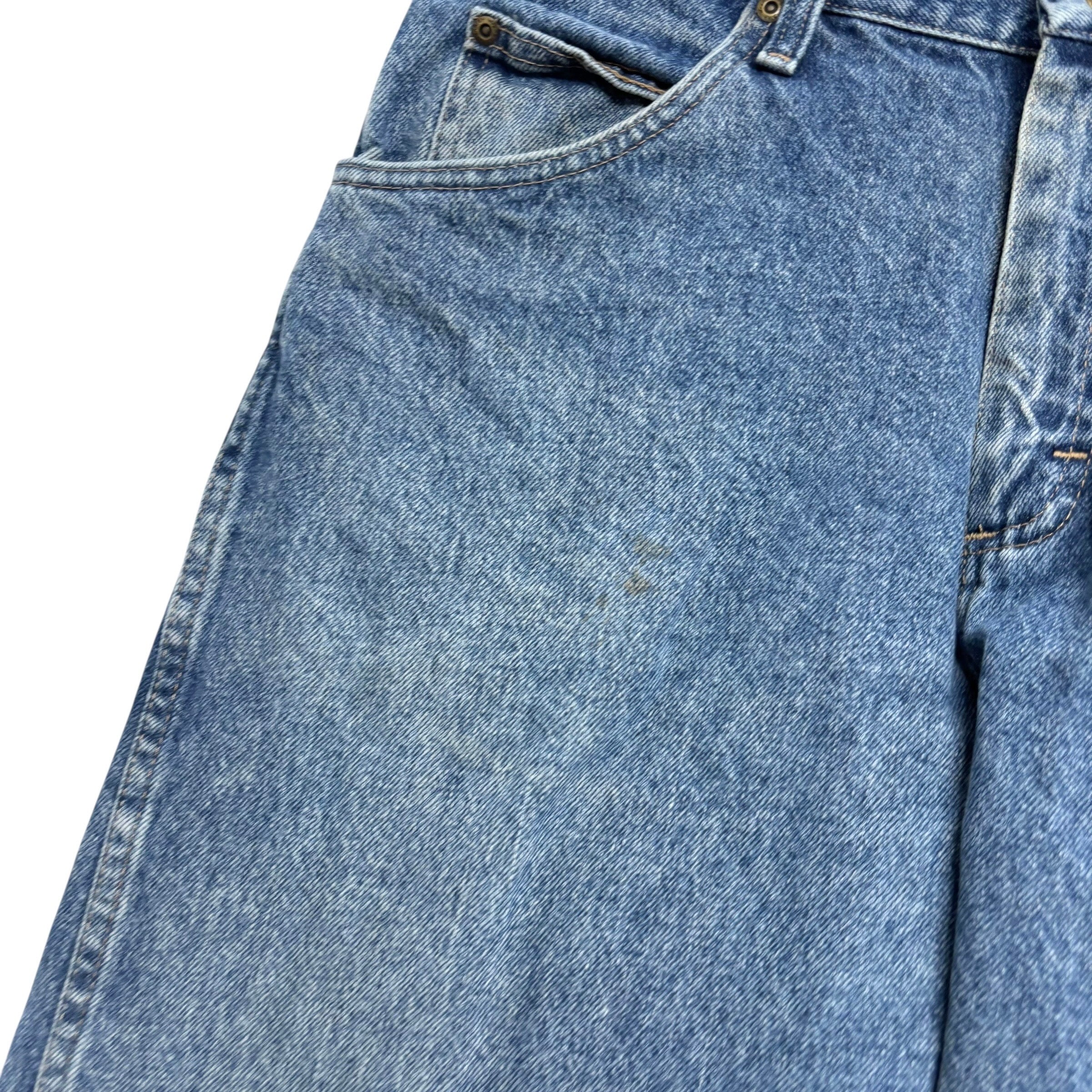 Wrangler Jeans W34 L30 Mens Mid Blue Regular Straight Fit Denim (F)