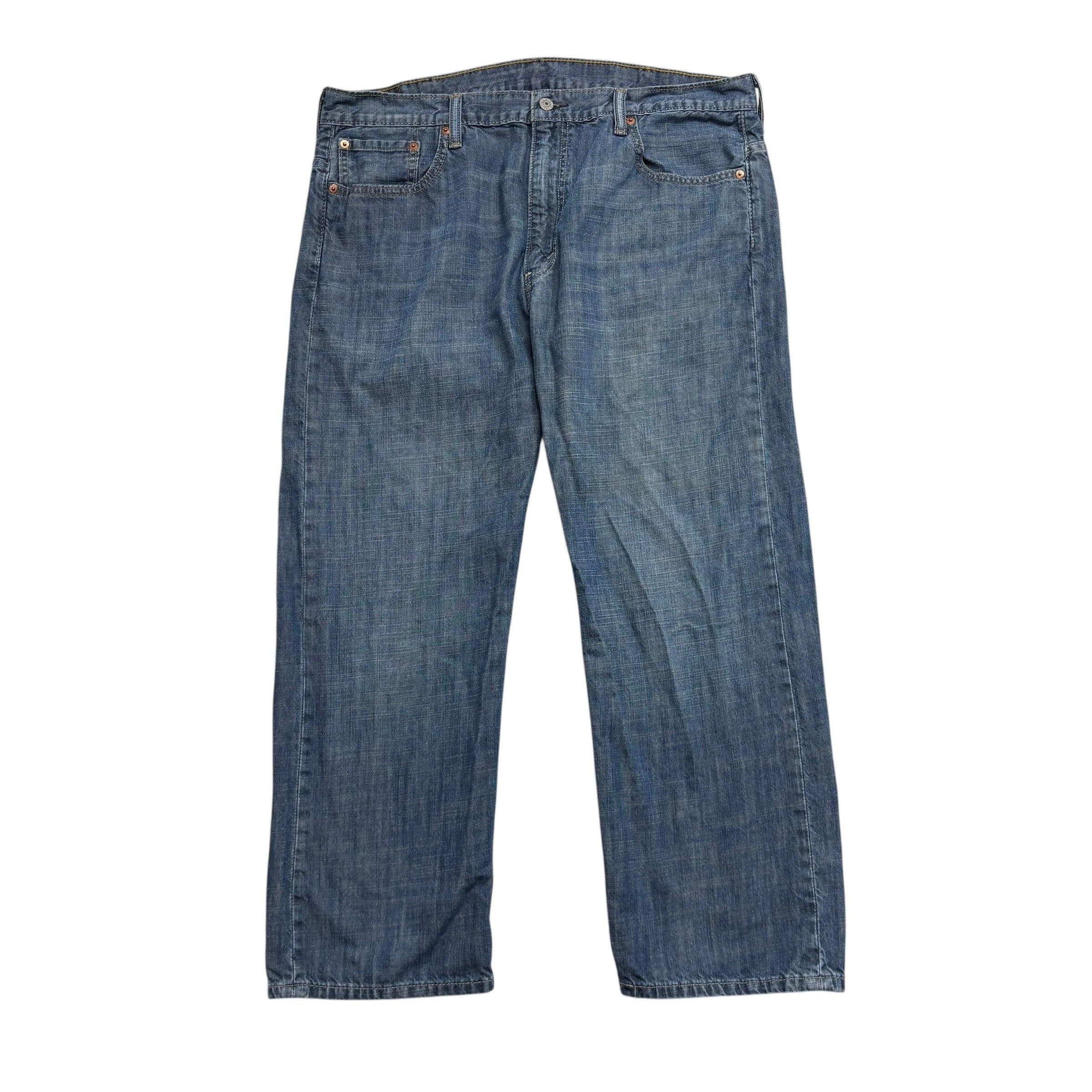 Levis 569 Jeans W38 L28 Mens Silver Blue Baggy Relaxed Straight Fit Denim