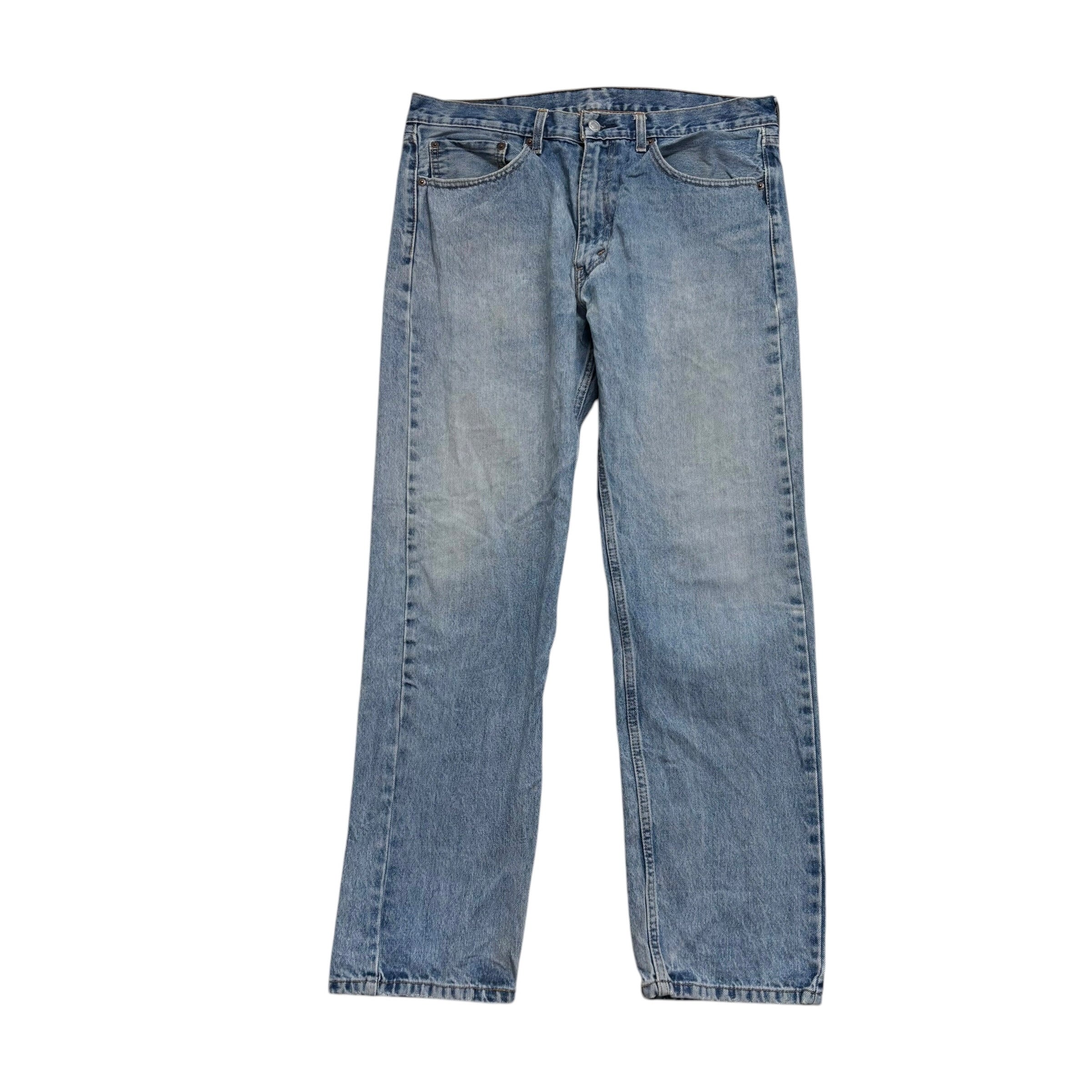 Levis 505 Jeans W36 L32 Mens Light Blue Regular Straight Fit Denim