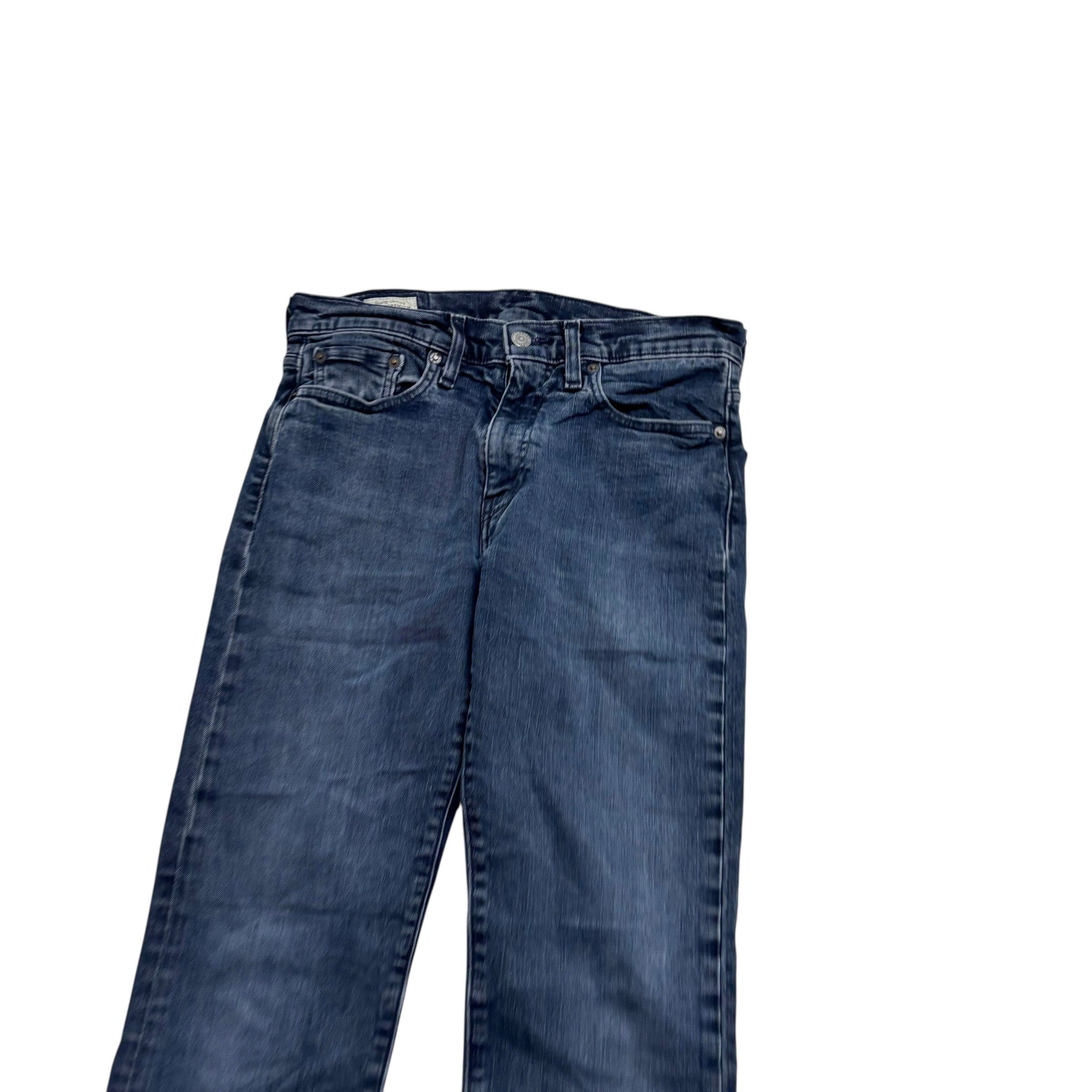 Levis 502 Jeans W30 L31 Mens Navy Blue Regular Tapered Fit Stretch Denim (E)