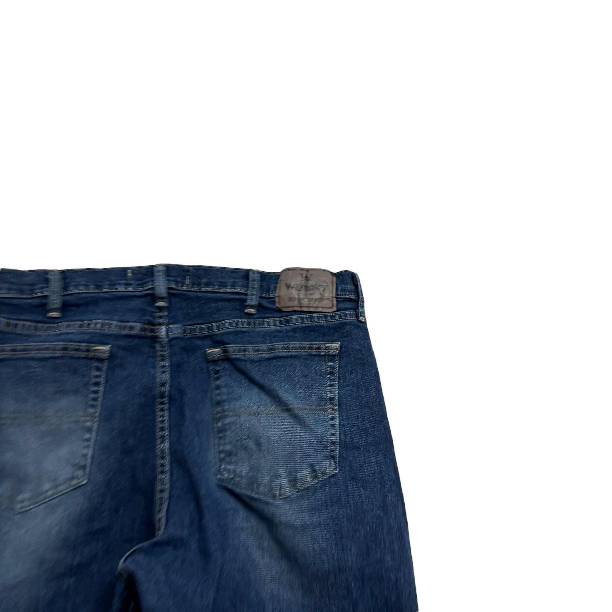 Wrangler Jeans W36 L31 Mens Dark Blue Relaxed Straight Fit Stretch Denim (E)