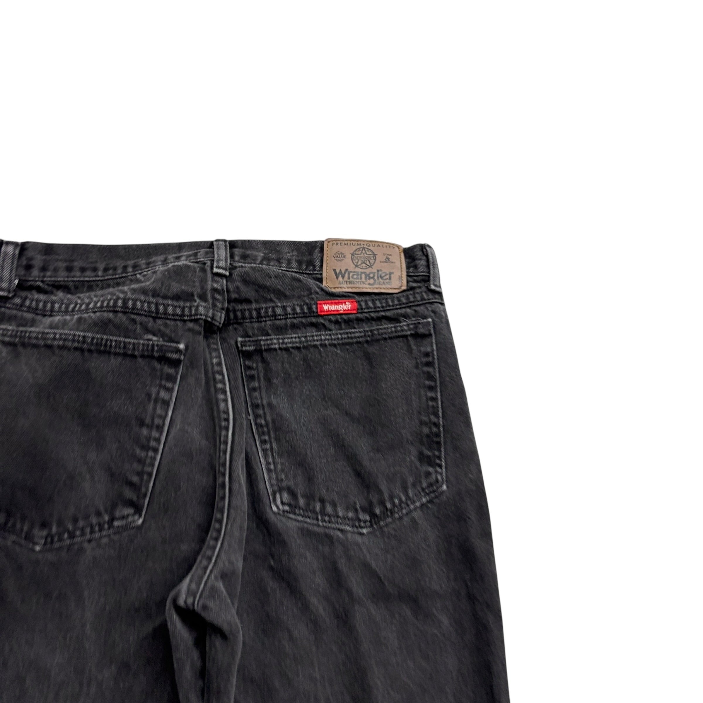 Wrangler Jeans W30 L30 Mens Black Regular Straight Fit Vintage Denim