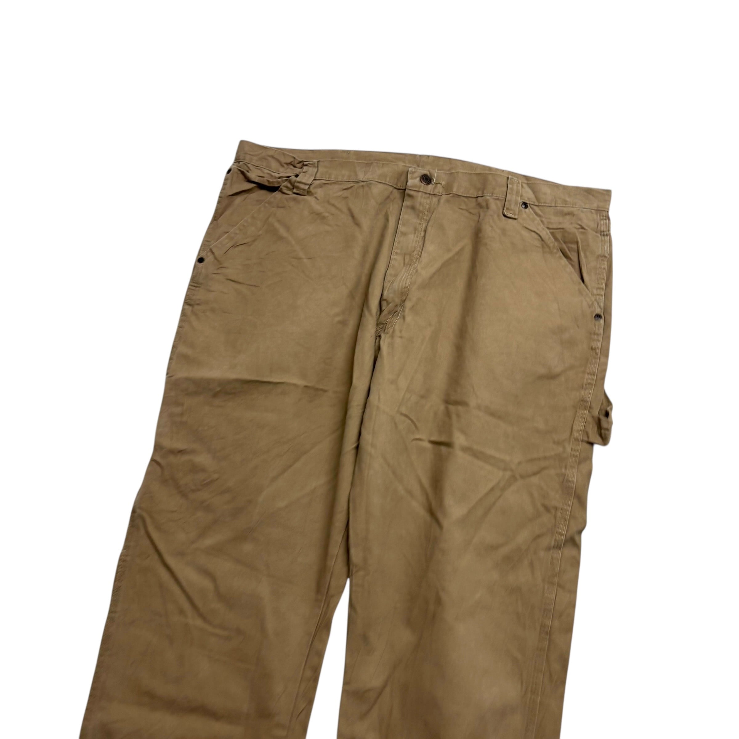 Wrangler Carpenter Trousers W42 L32 Mens Beige Relaxed Baggy Fit Pants (E)