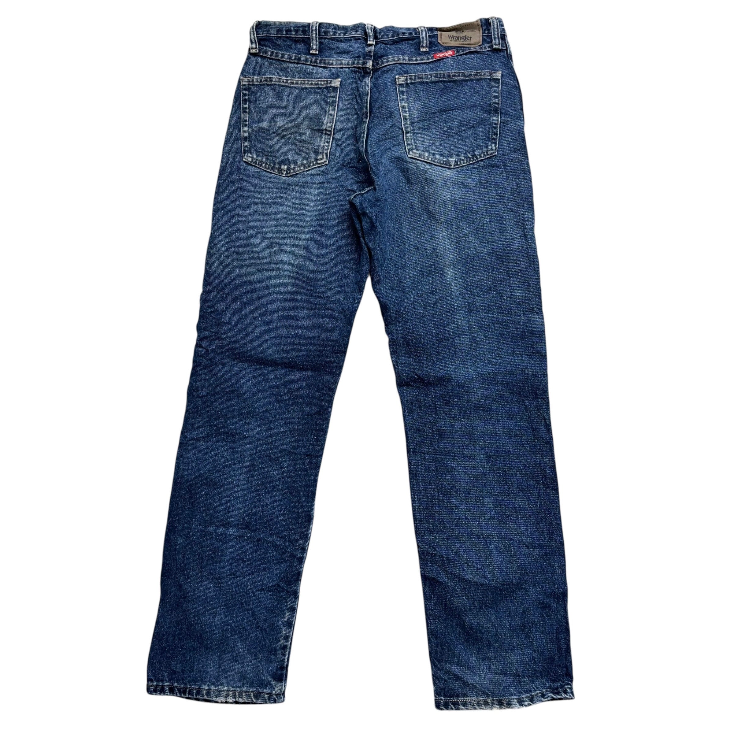 Wrangler Jeans W34 L32 Mens Mid Blue Regular Straight Fit Denim