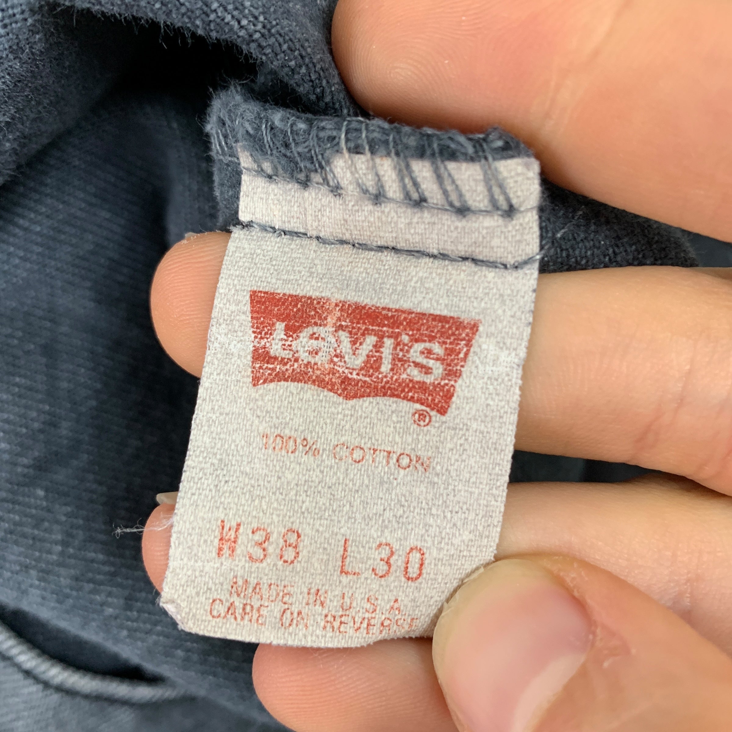 Levis 505 Jeans W36 L29 Mens USA Made Grey Regular Straight Fit Vintage Denim