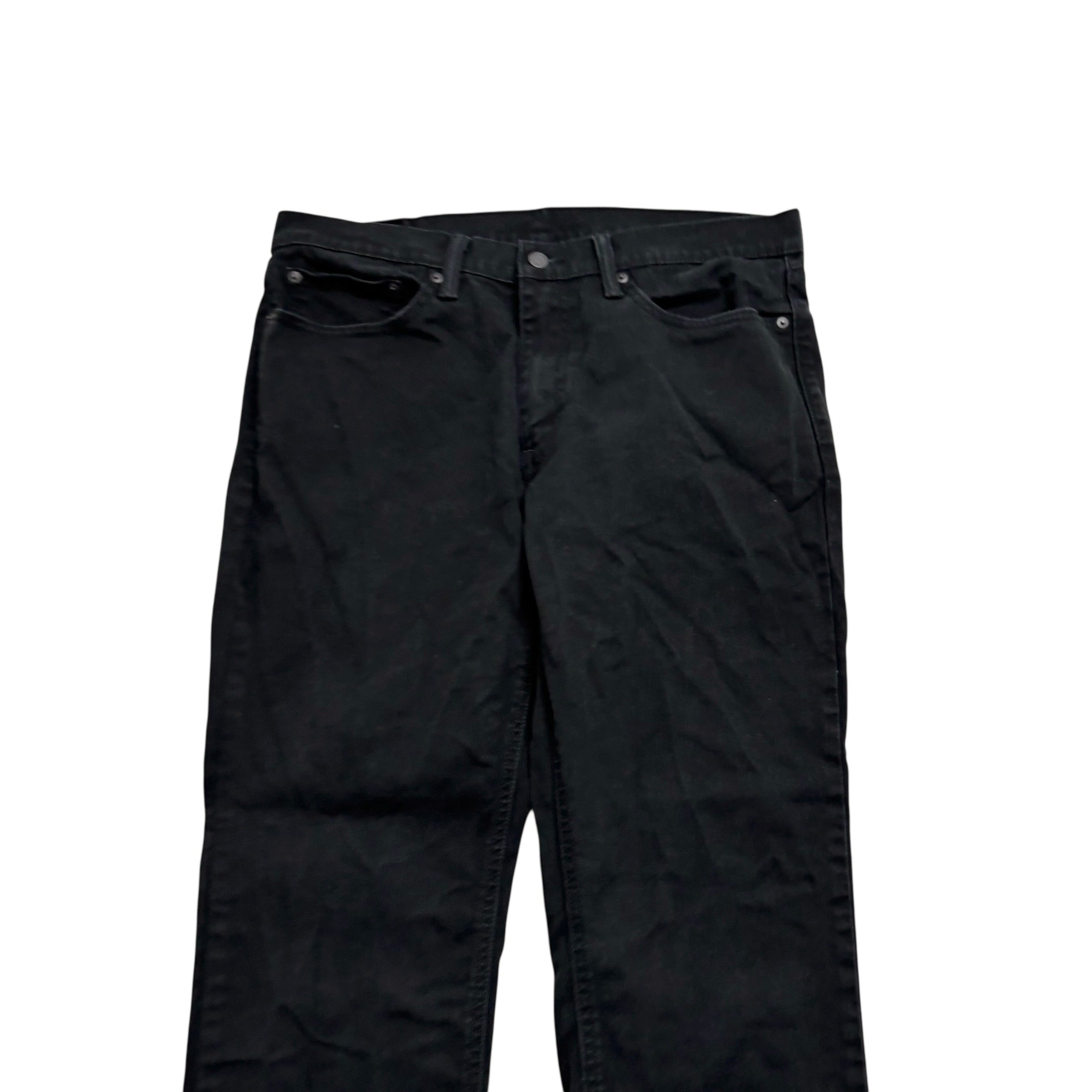 Levis 541 Jeans W34 L29 Mens Black Athletic Tapered Fit Stretch Denim (E)