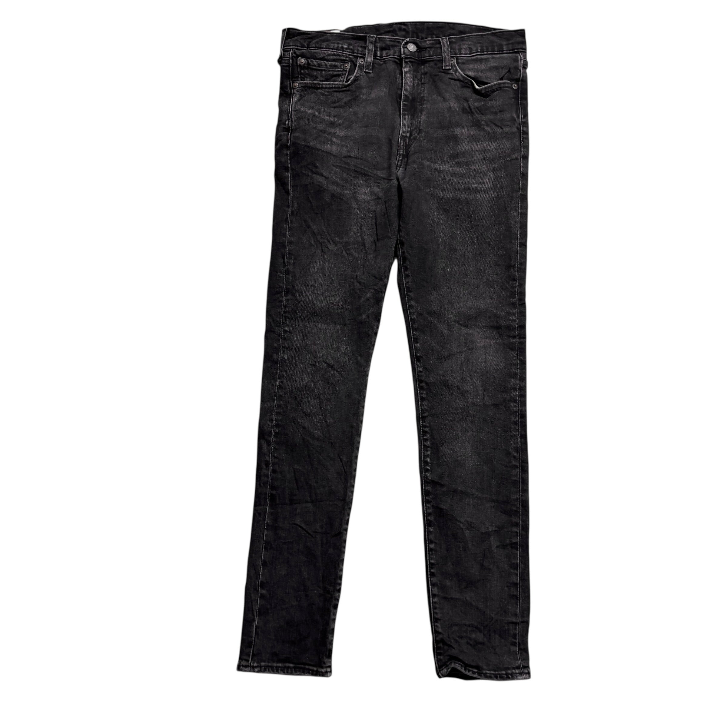 Levis 510 Jeans W32 L31 Mens Black Skinny Fit Stretch Premium Denim (E)