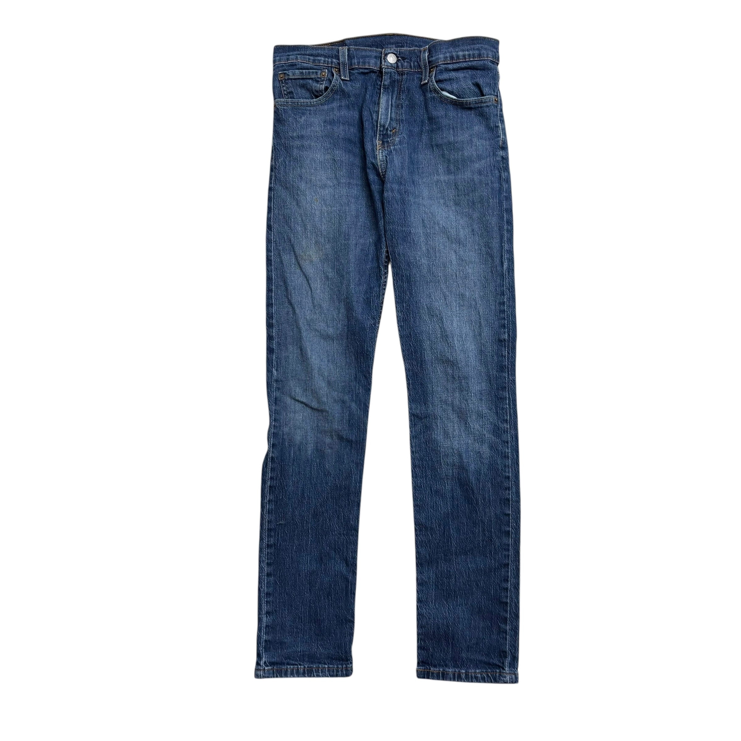 Levis 502 Jeans W30 L32 Mens Mid Blue Regular Tapered Fit Stretch Denim (F)