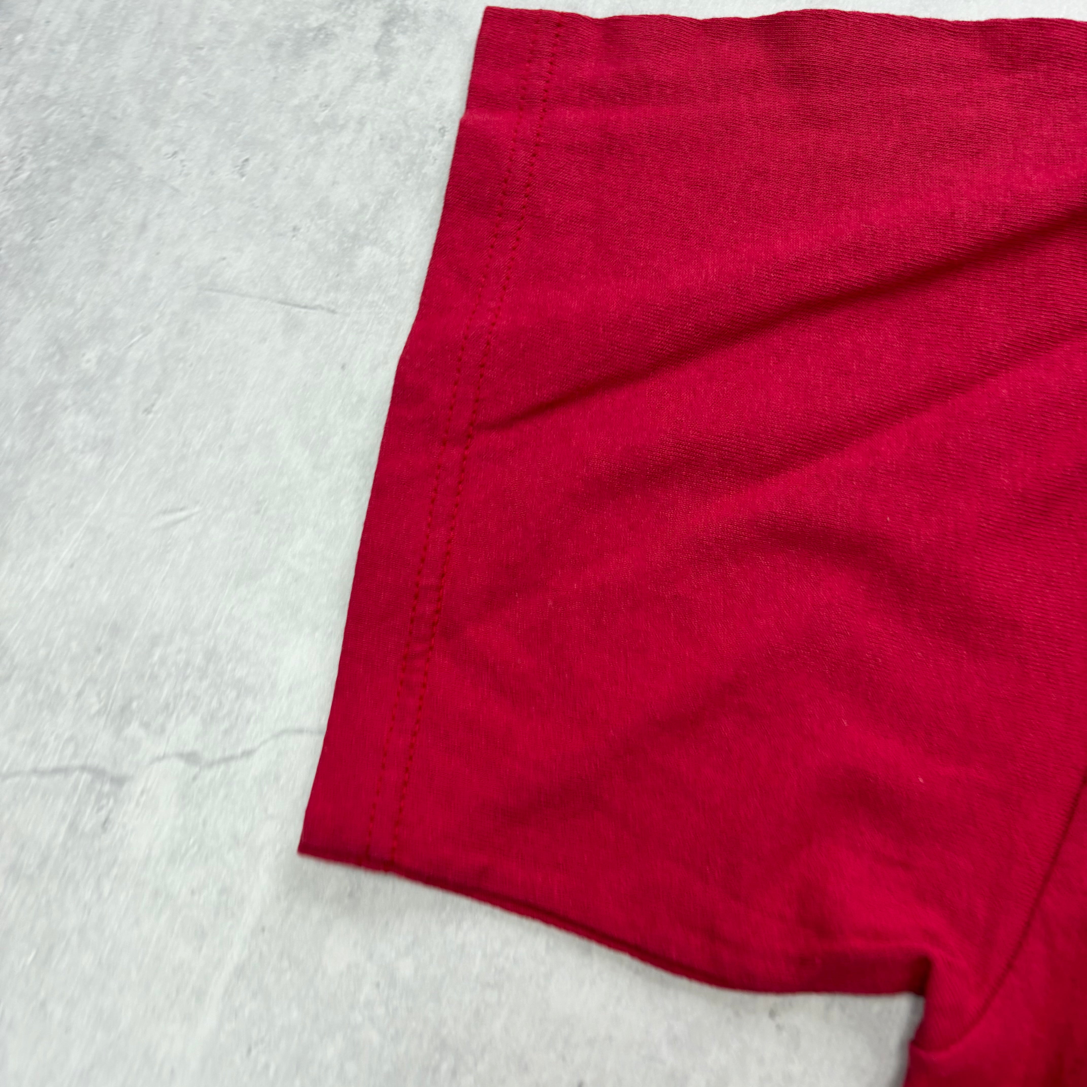 Vintage T Shirt Mens Large Red Single Stitch Graphic Print Y2K Union (E)