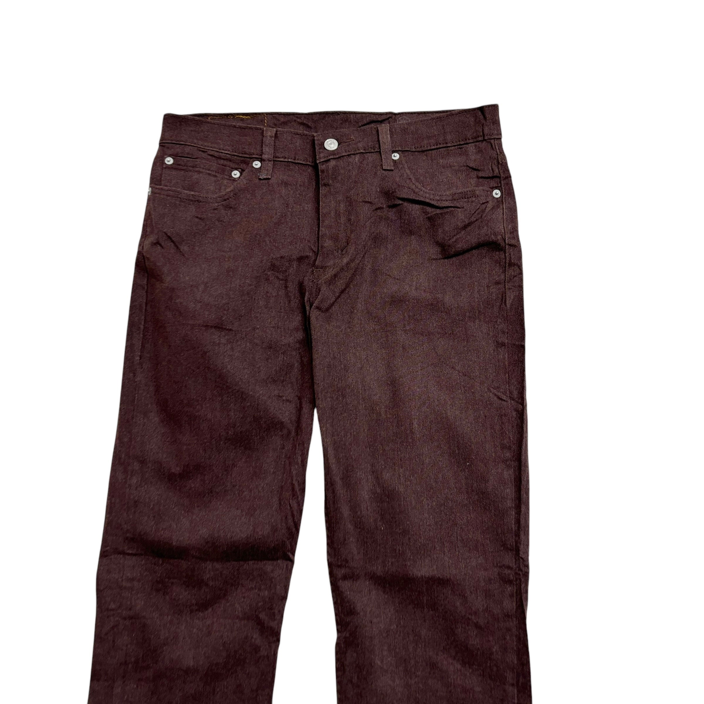 Levis 511 Trousers W32 L34 Mens Burgundy Slim Fit Stretch Pants