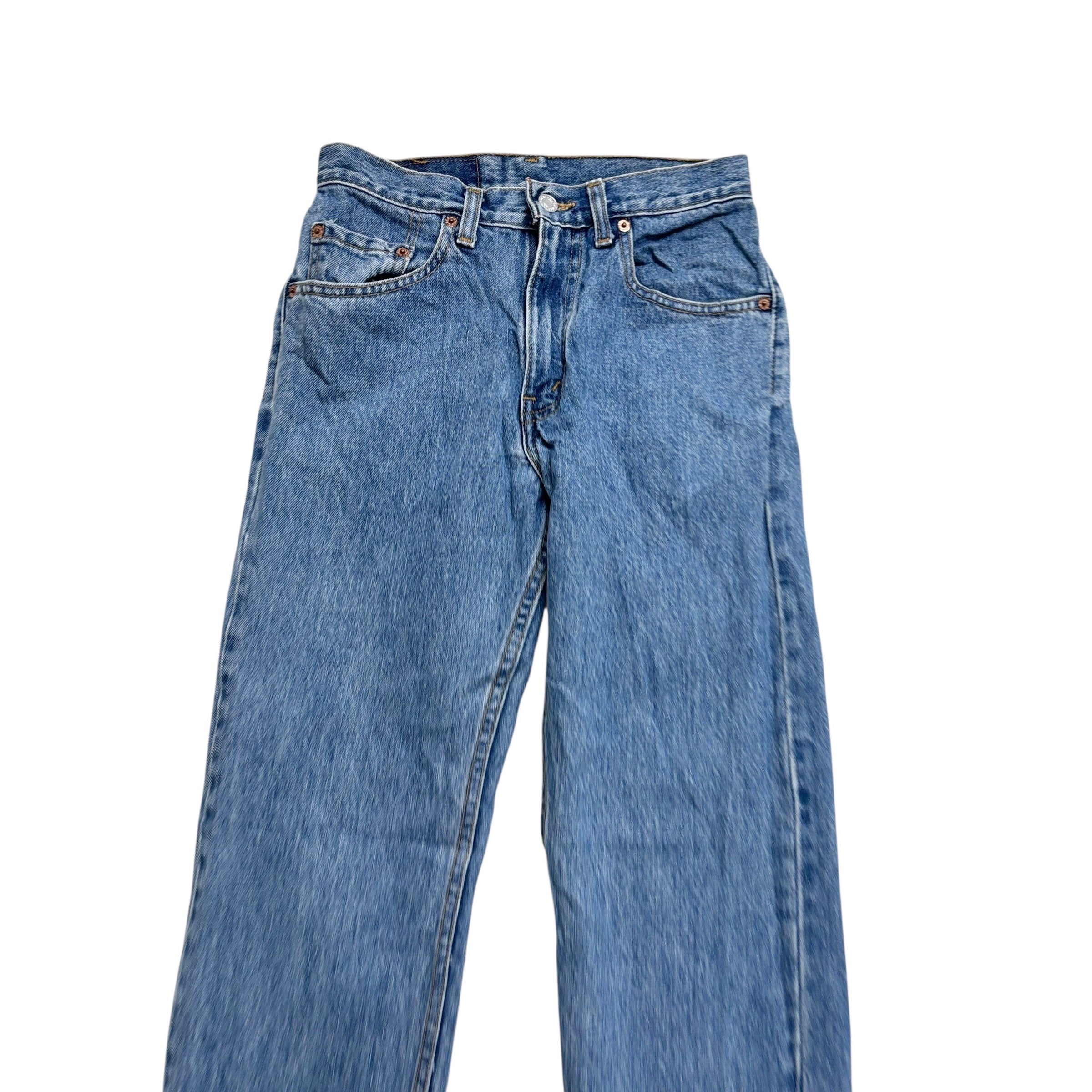 Levis 505 Jeans W26 L30 Mens Light Blue Regular Straight Fit Vintage Denim (E)