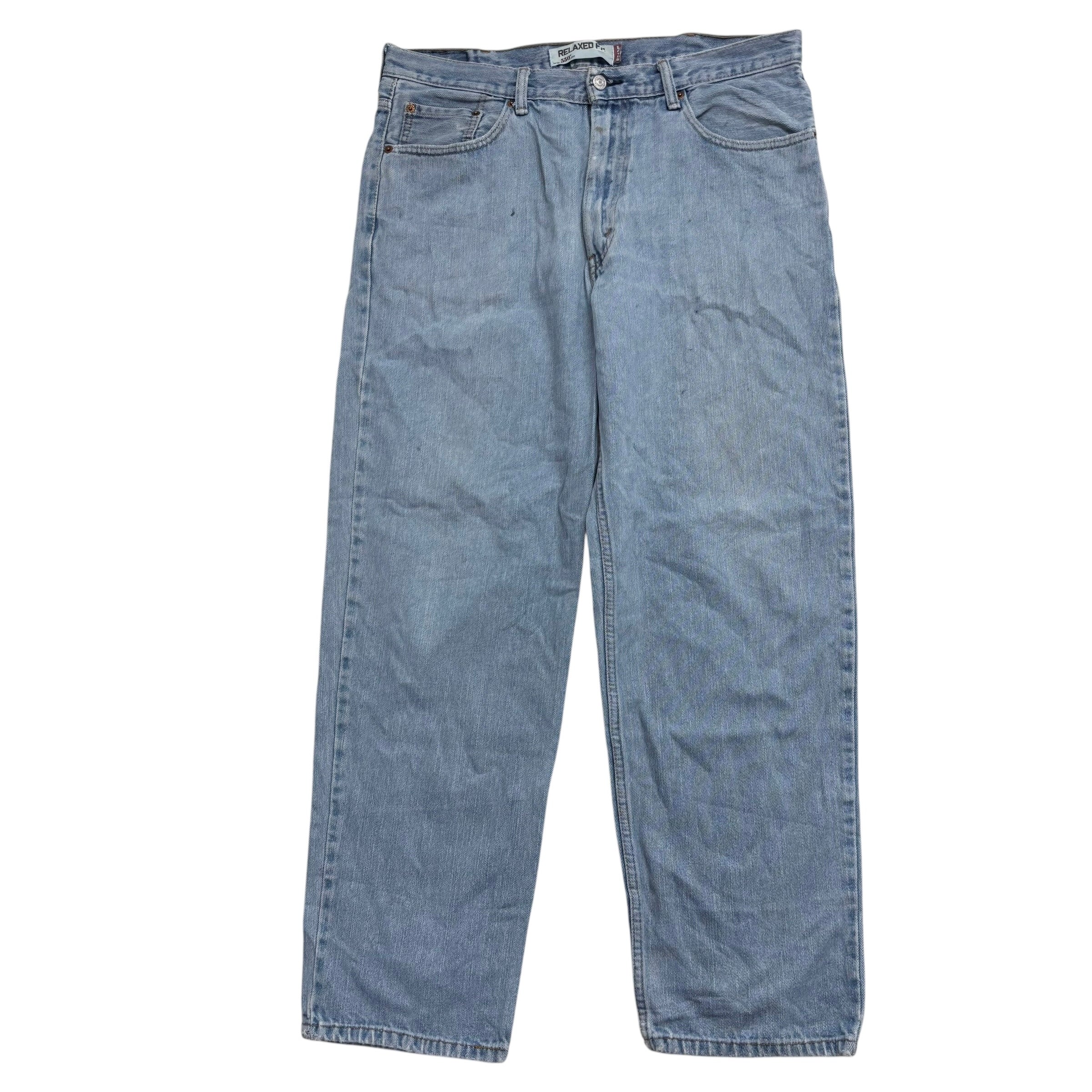 Levis 550 Jeans W36 L32 Mens Light Blue Baggy Relaxed Straight Vintage Denim (F)