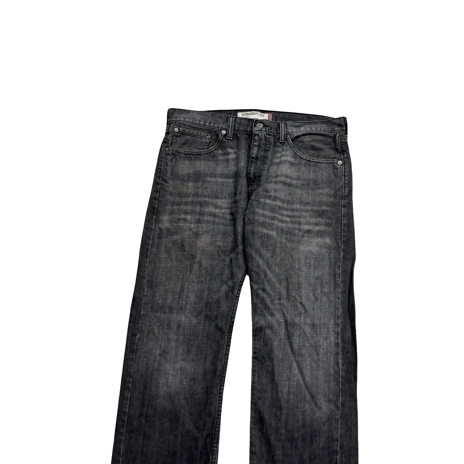 Levis 505 Jeans W33 L30 Mens Black Regular Straight Fit Vintage Denim