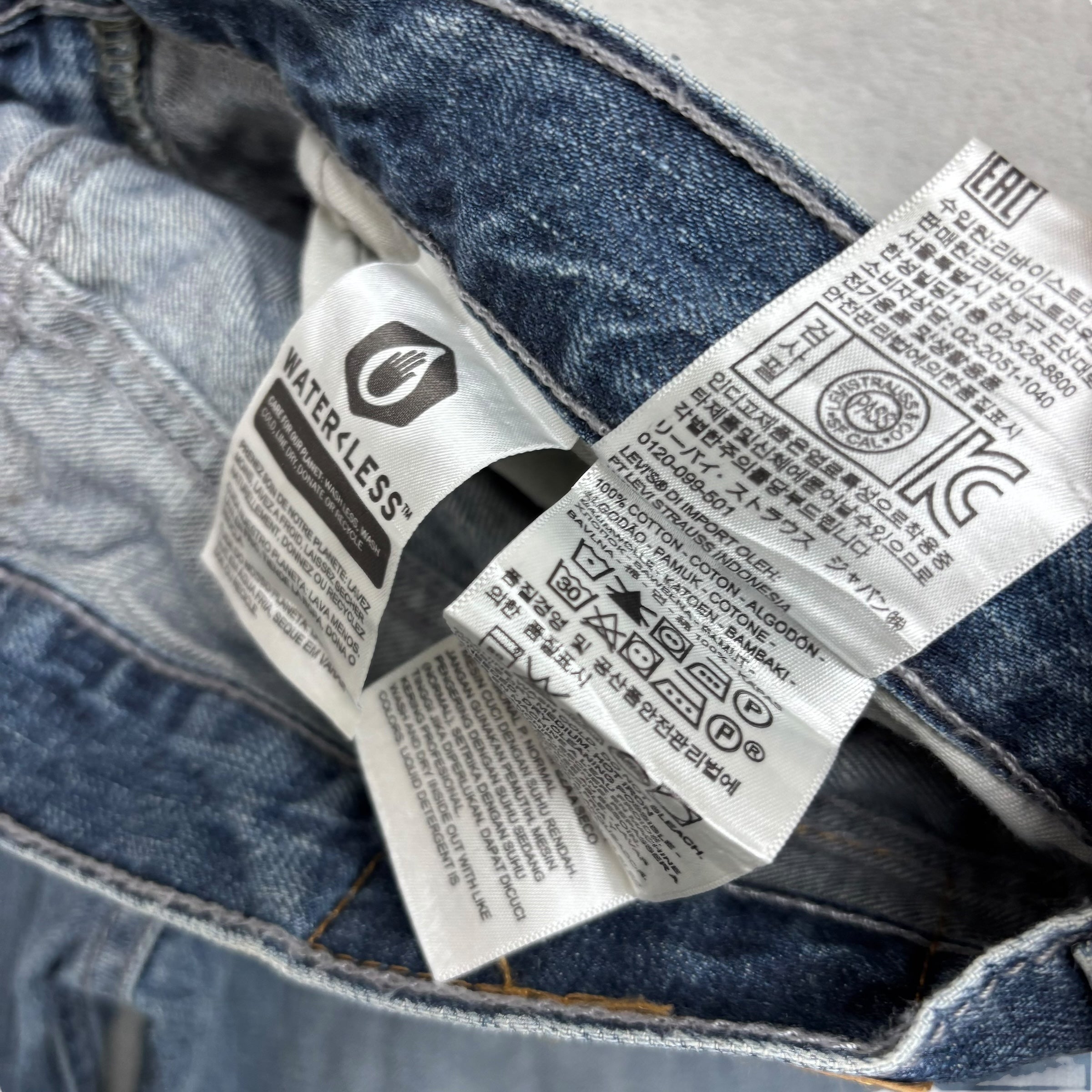 Levis 514 Jeans W32 L30 Mens Mid Blue Regular Straight Fit Denim