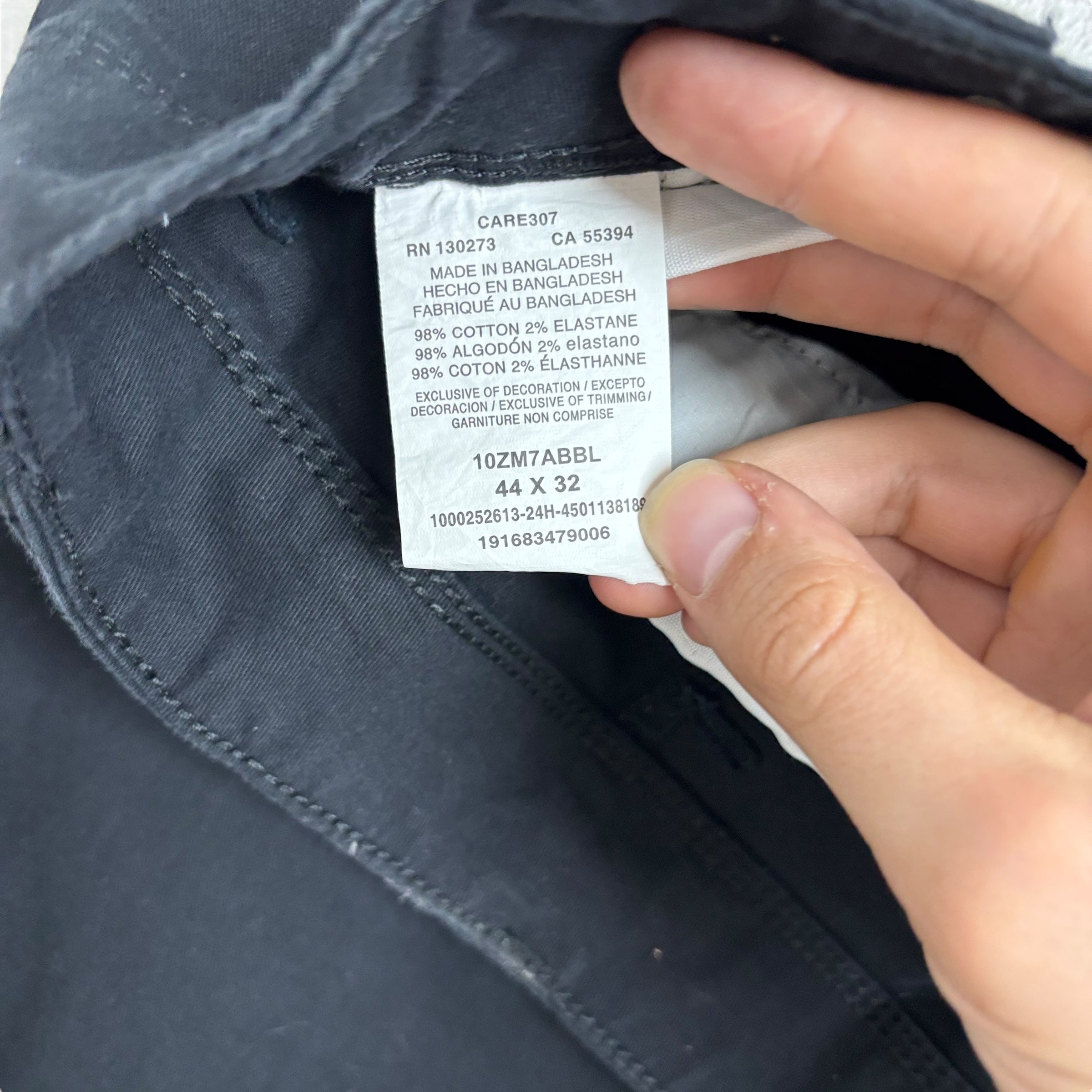 Wrangler Cargo Trousers W44 L32 Mens Black Relaxed Straight Fit Stretch Pant (E)