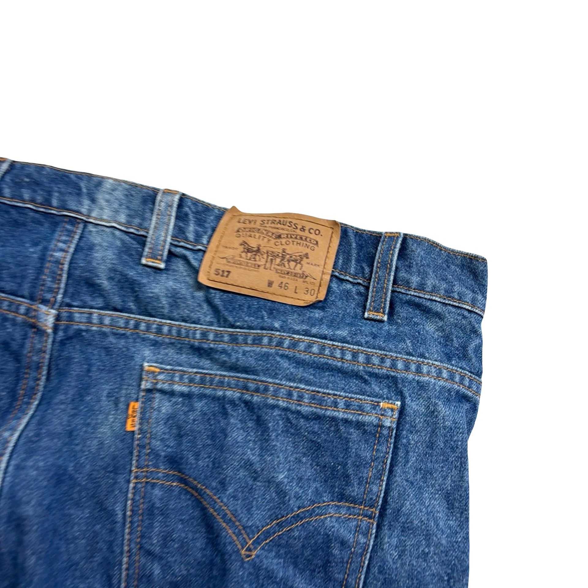 Levis 517 Jeans W42 L30 Mens Dark Blue Regular Bootcut Fit Vintage USA Made