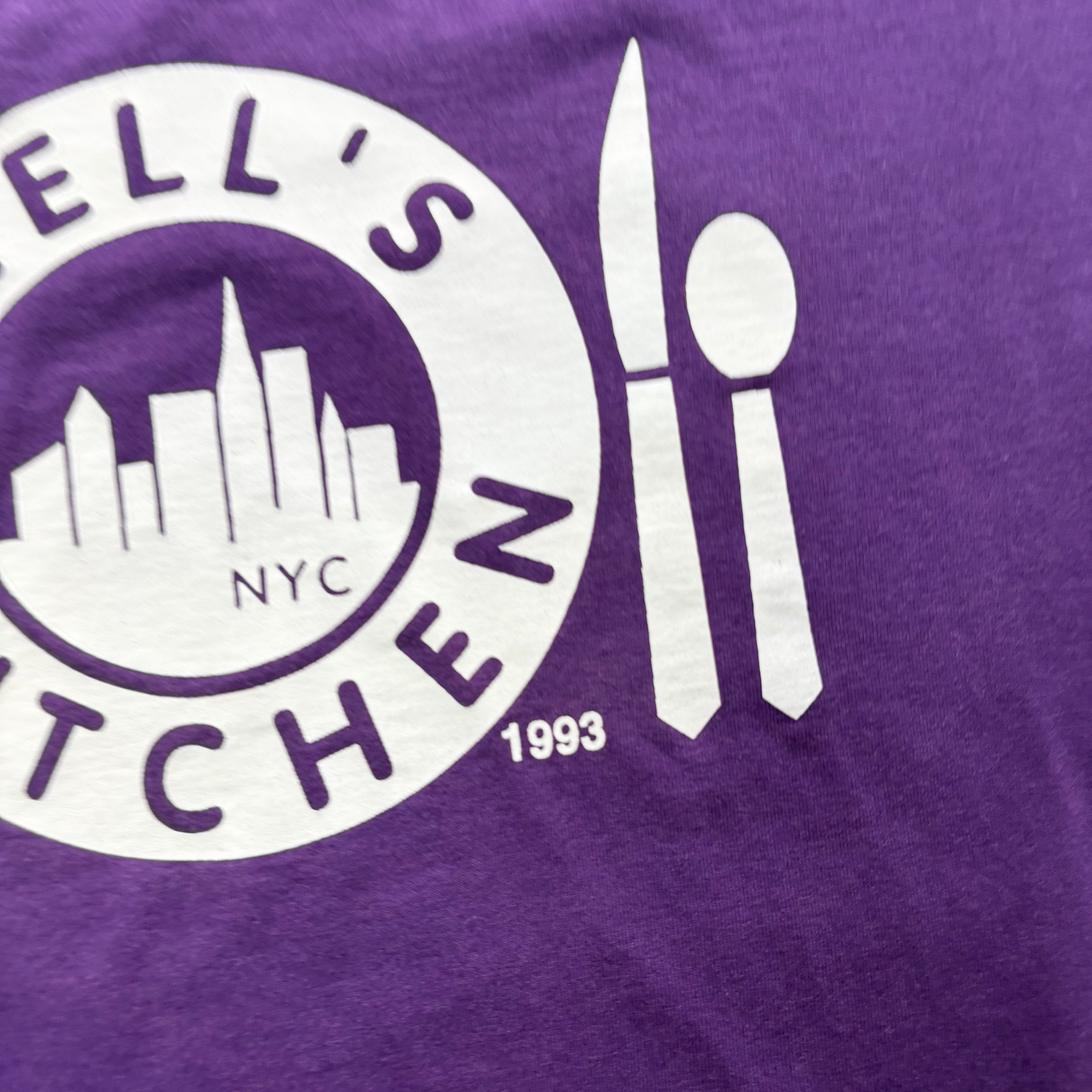 Vintage T Shirt Mens Large Purple Single Stitch Graphic Print 90s USA