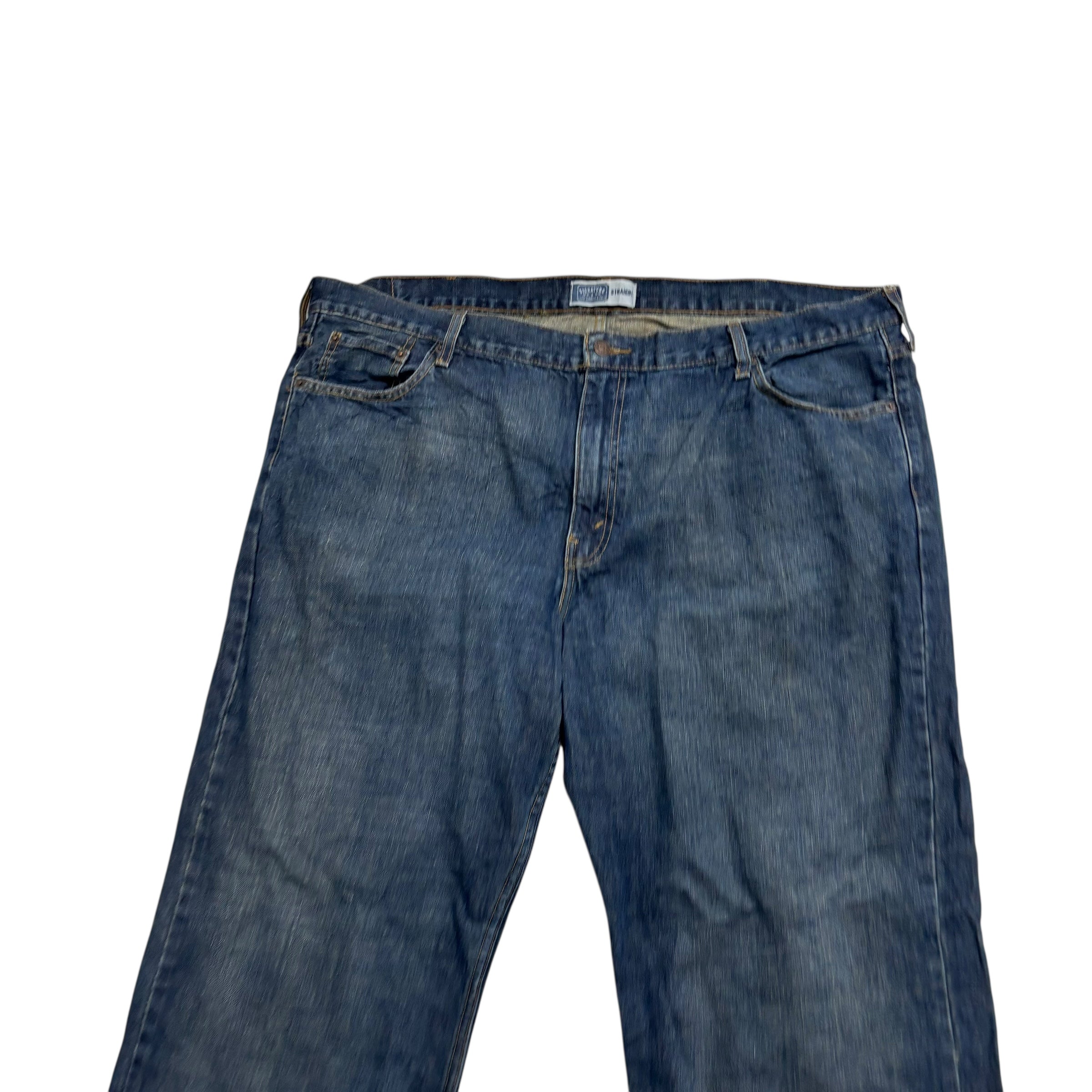 Levis Signature Jeans W44 L32 Mens Dark Blue Relaxed Straight Vintage Denim (E)