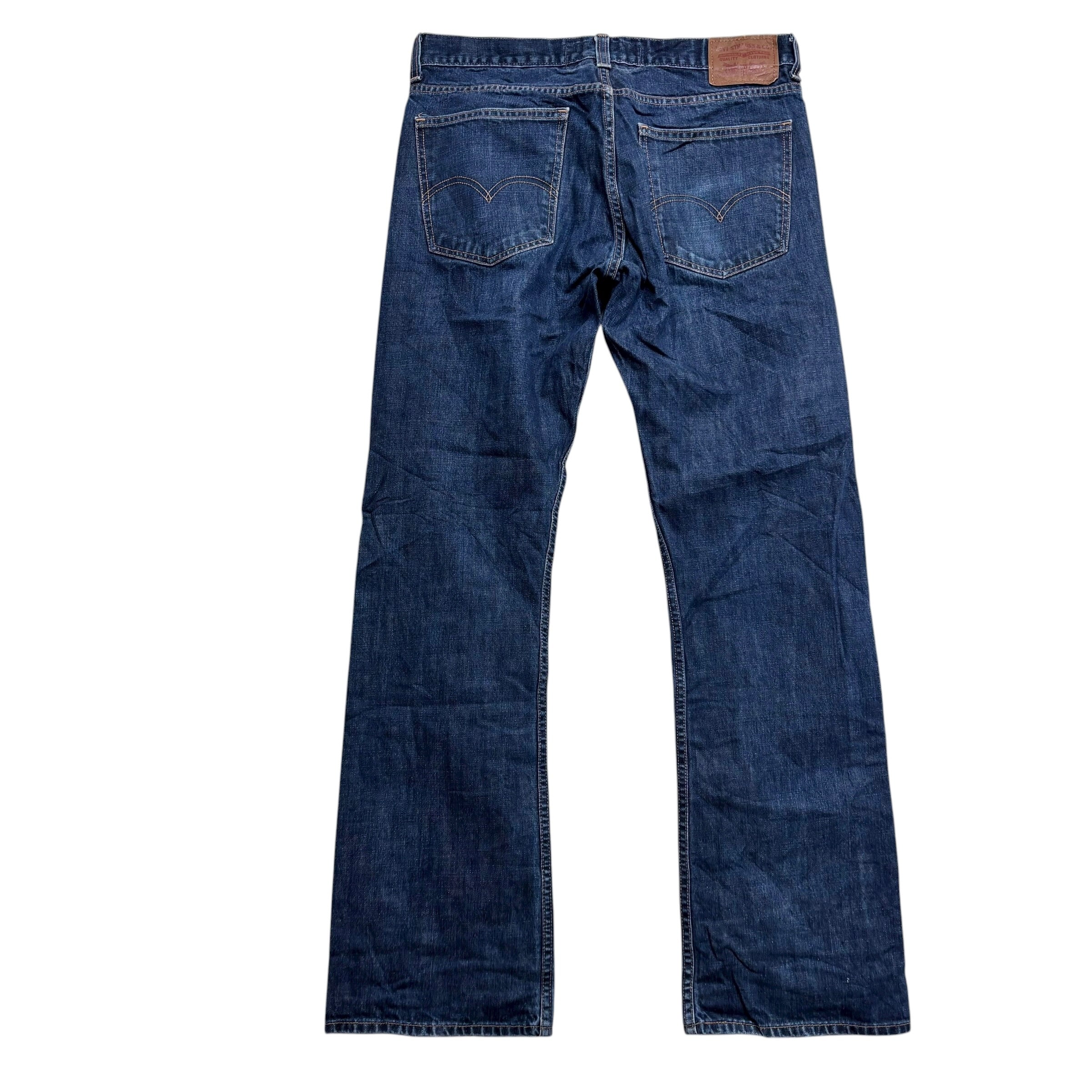 Levis 537 Jeans W36 L34 Mens Dark Blue Slim Bootcut Fit Vintage Denim (E)