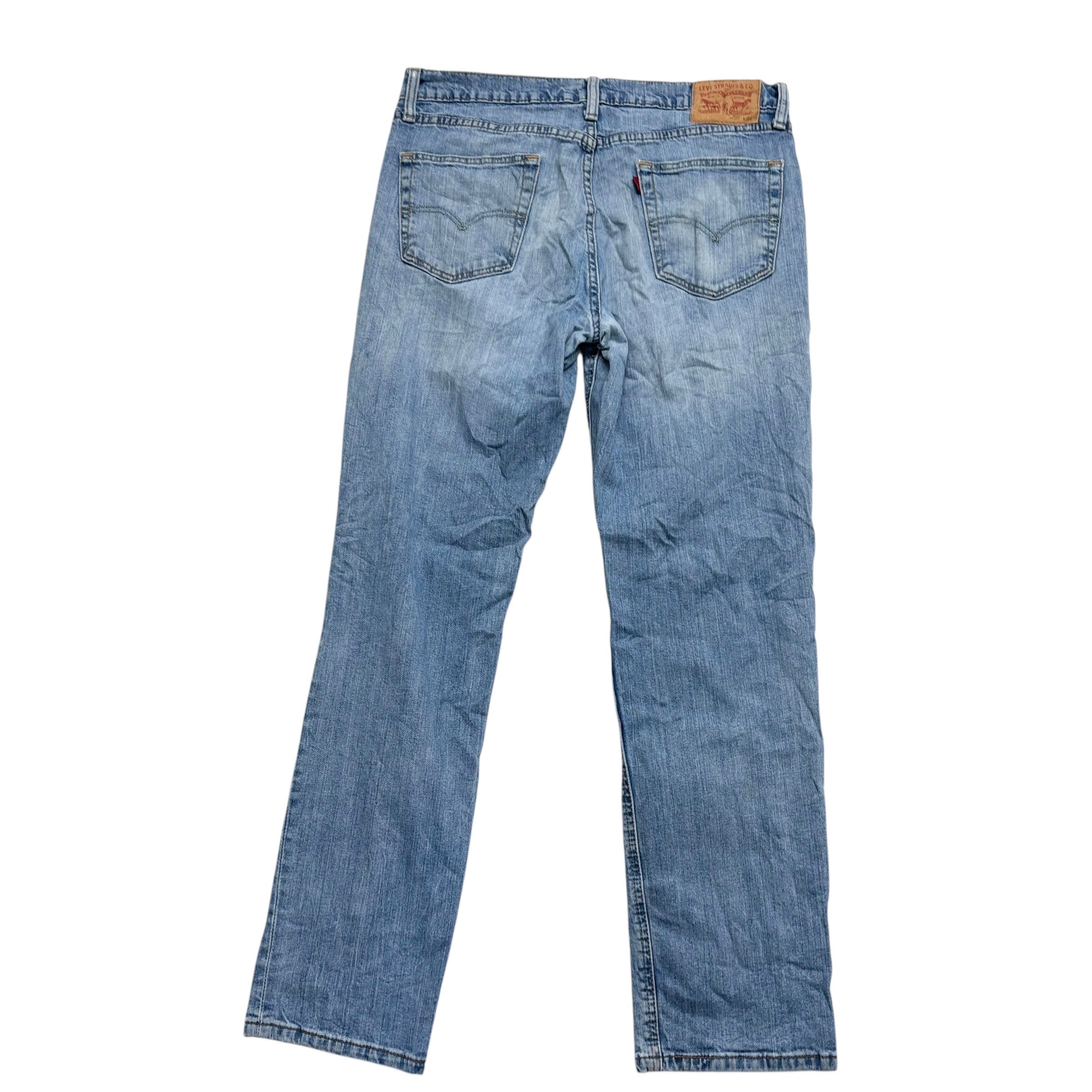 Levis 541 Jeans W34 L33 Mens Light Blue Athletic Tapered Fit Stretch Denim (F)