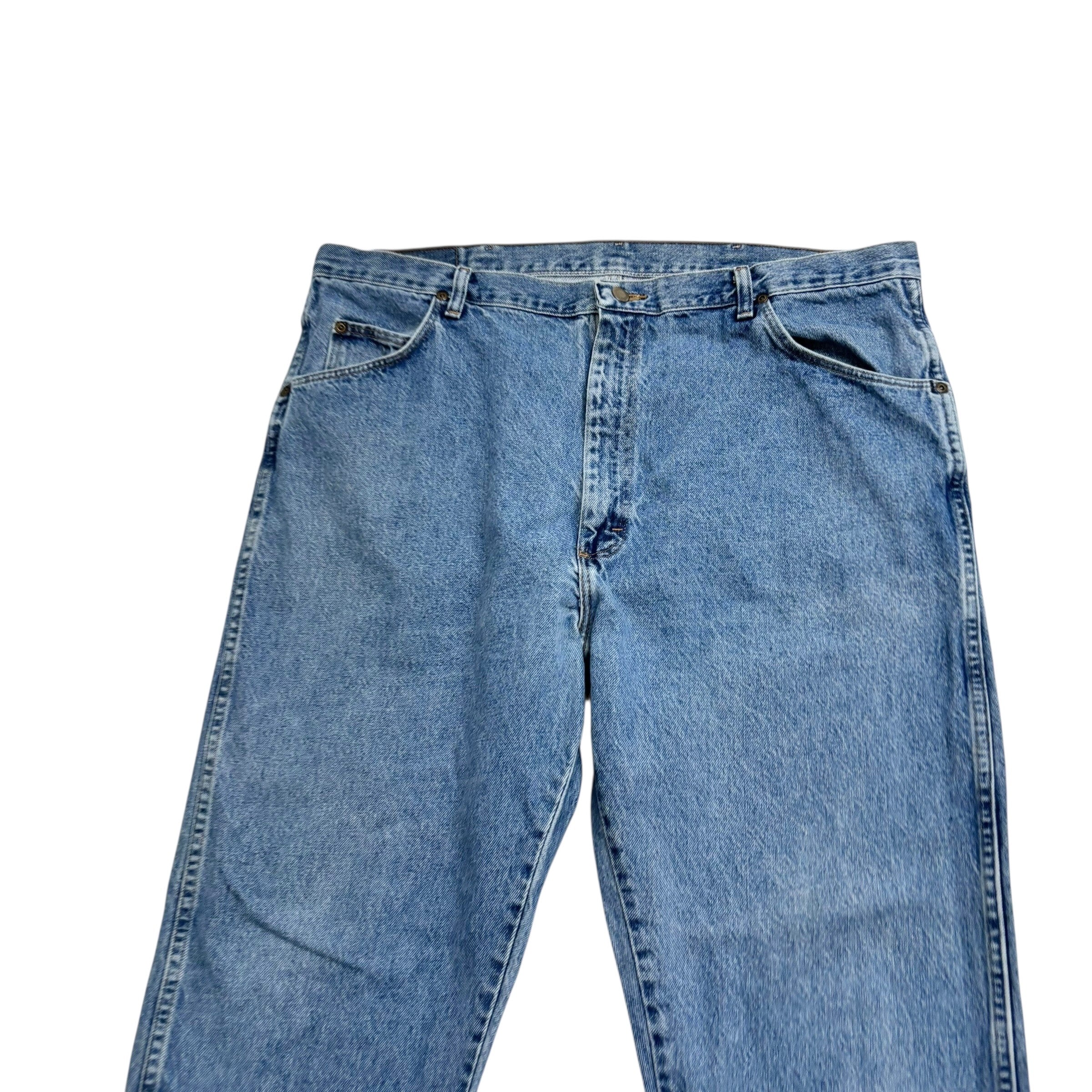 Wrangler Jeans W40 L30 Mens Mid Blue Regular Straight Fit Vintage Denim (E)