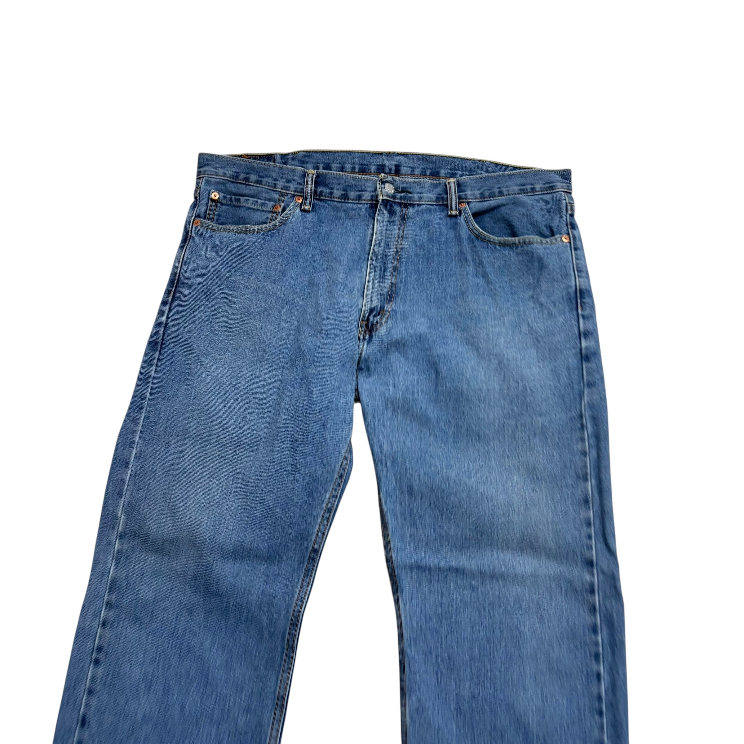 Levis 505 Jeans W40 L30 Mens Light Blue Regular Straight Fit Denim