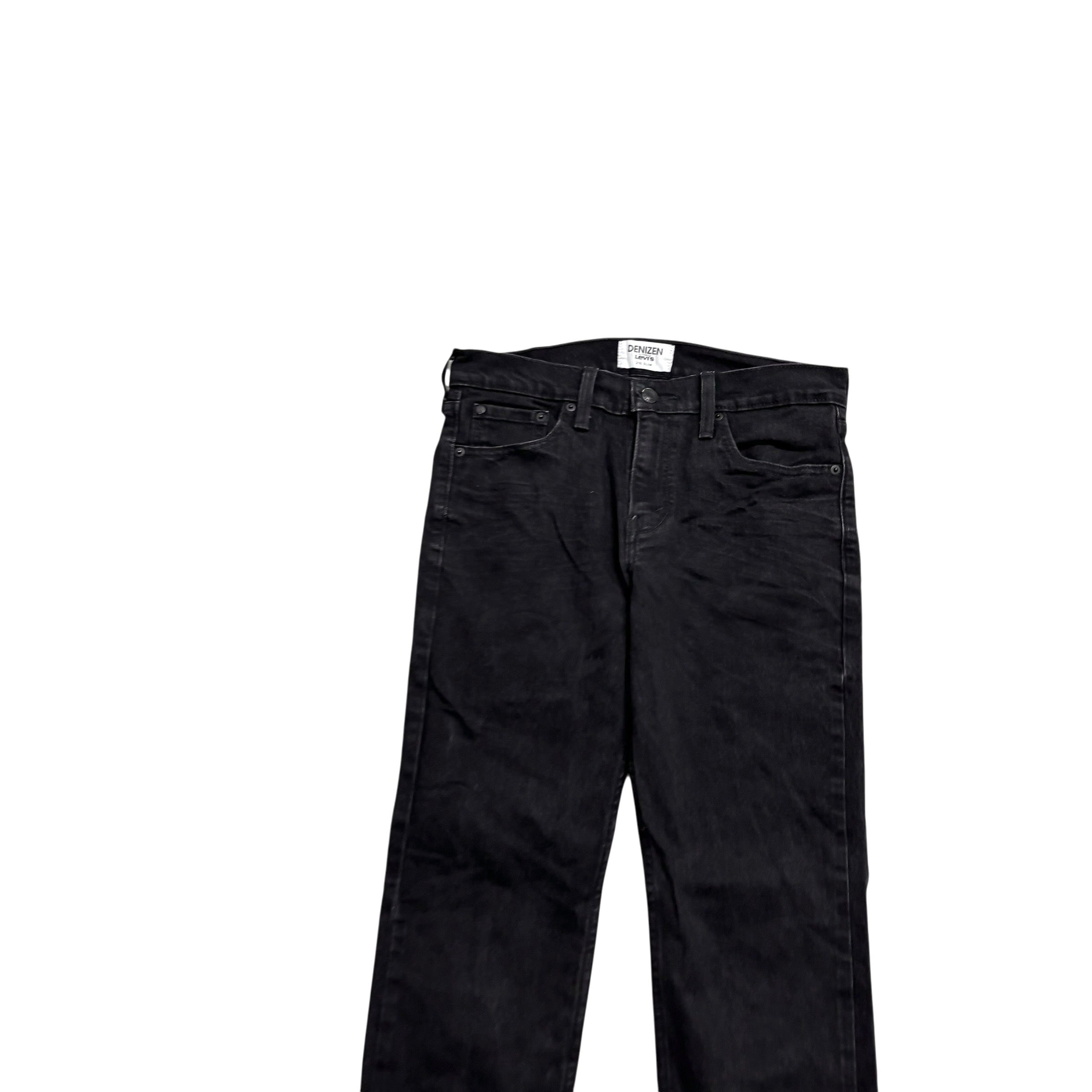 Levis Denizen Jeans W30 L30 Mens Black Slim Fit Stretch Denim (E)