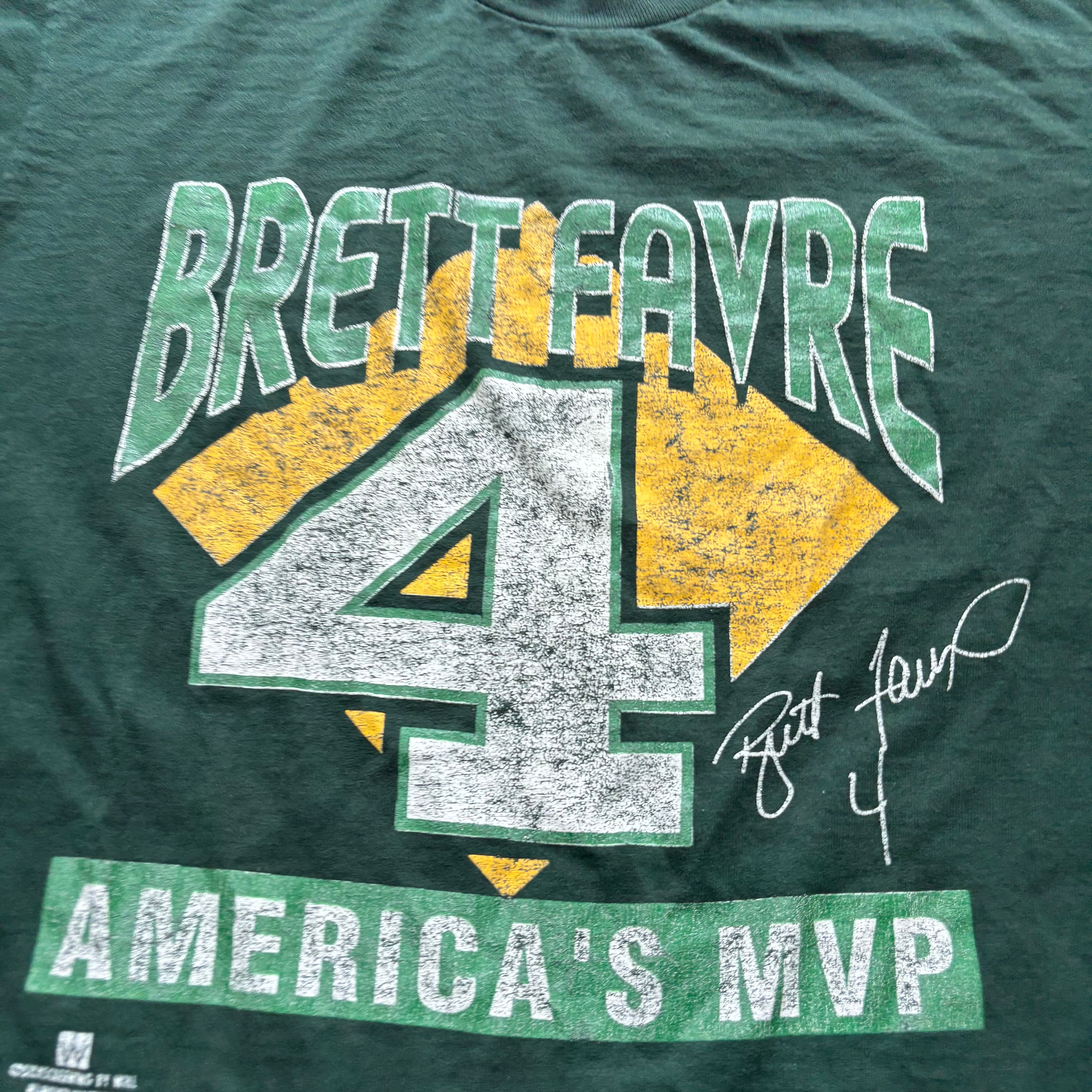 Vintage T Shirt Mens Large Green Single Stitch Graphic Print 90s USA NFL