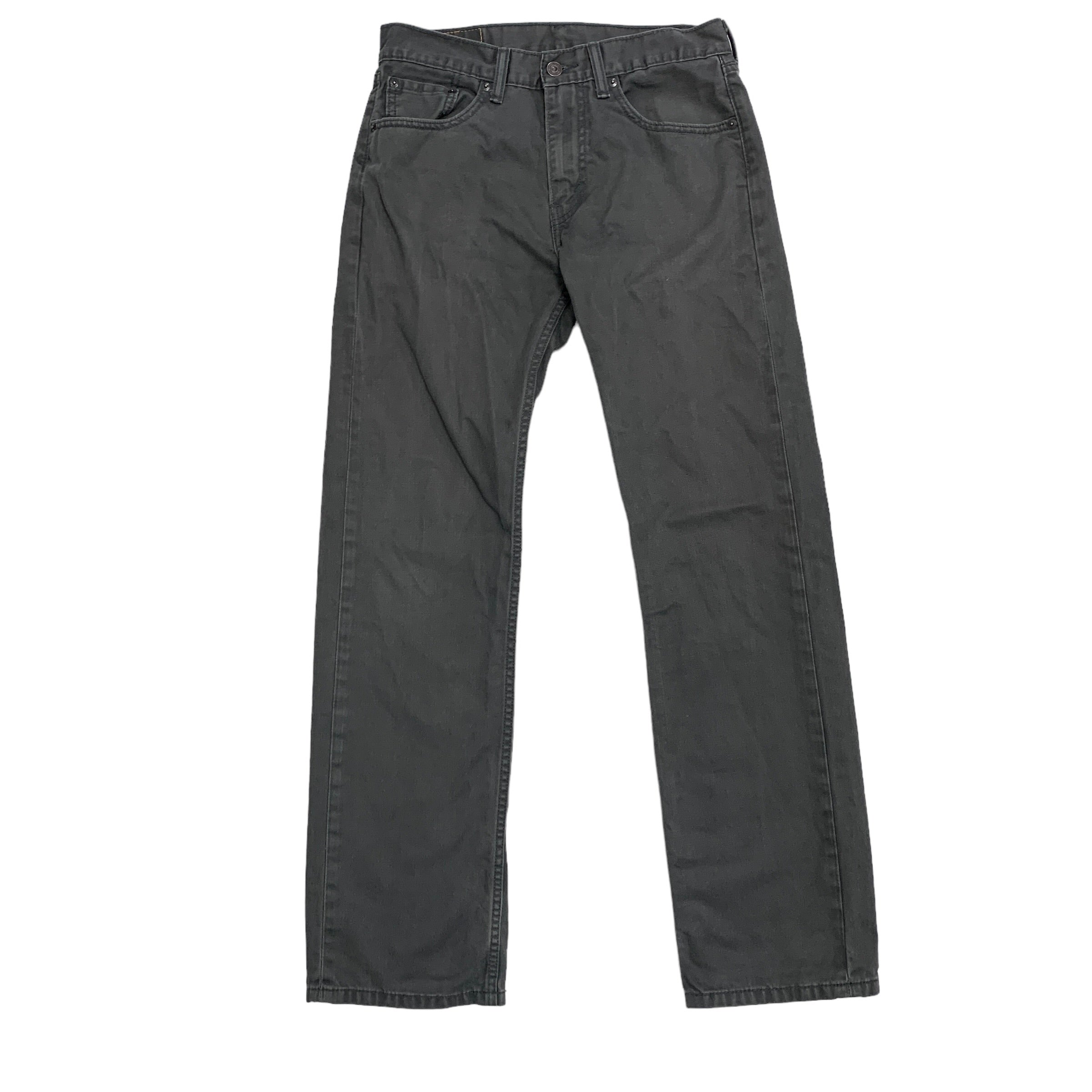 Levis 505 Trousers W30 L32 Mens Grey Regular Straight Fit Cotton Pants