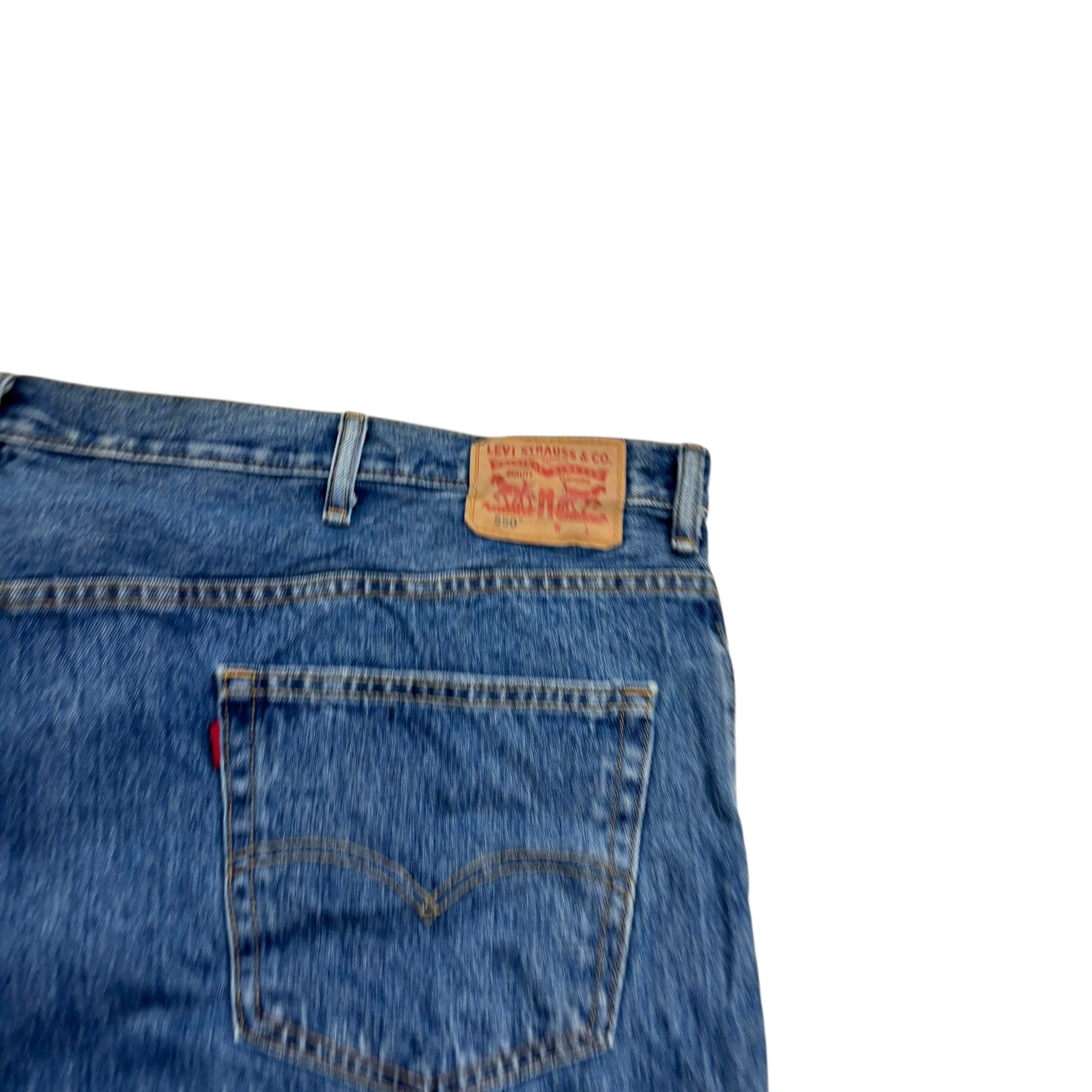 Levis 550 Jeans W54 L29 Mens Mid Blue Baggy Relaxed Straight Fit Denim (E)
