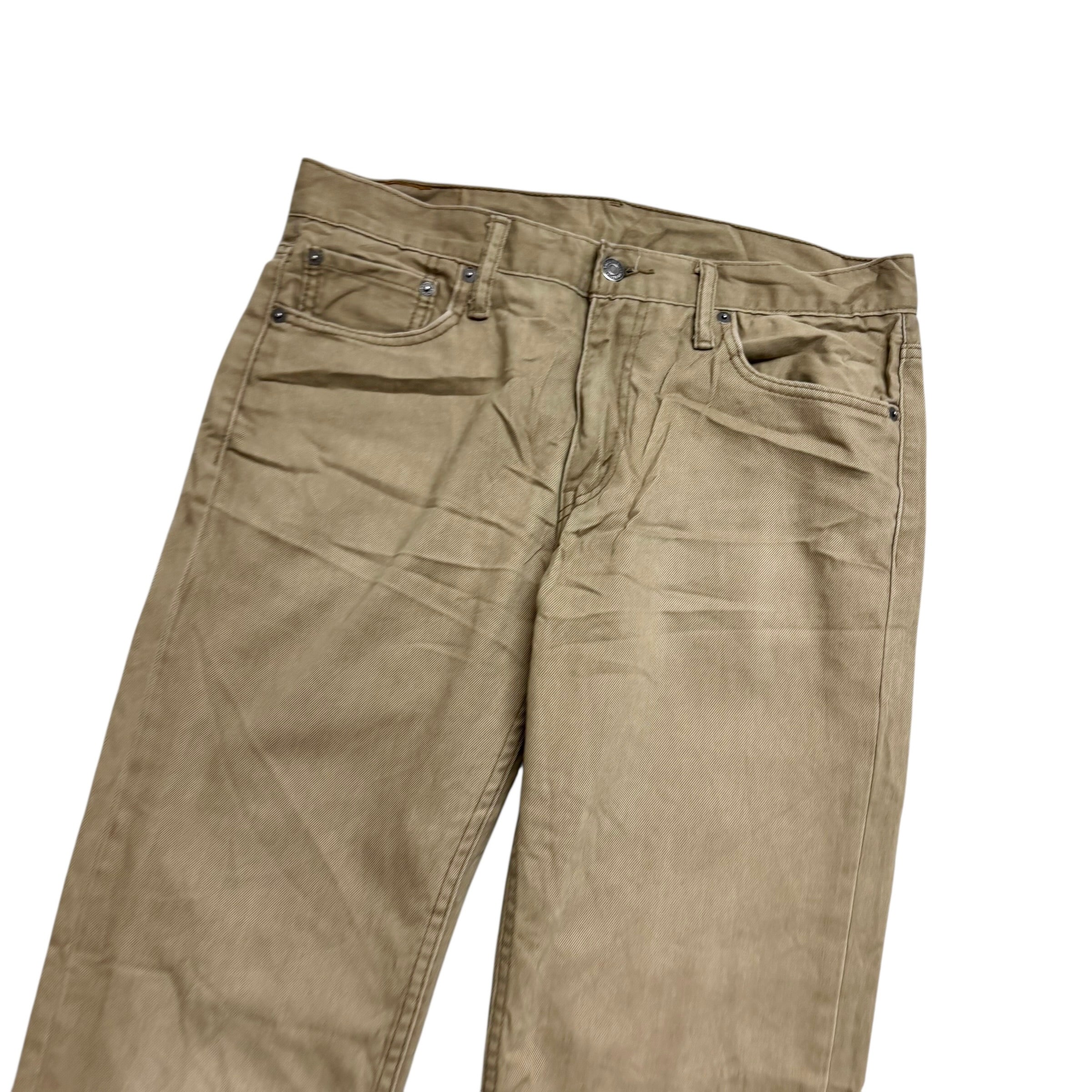 Levis 511 Trousers W33 L34 Mens Beige Slim Fit Cotton Pants (E)