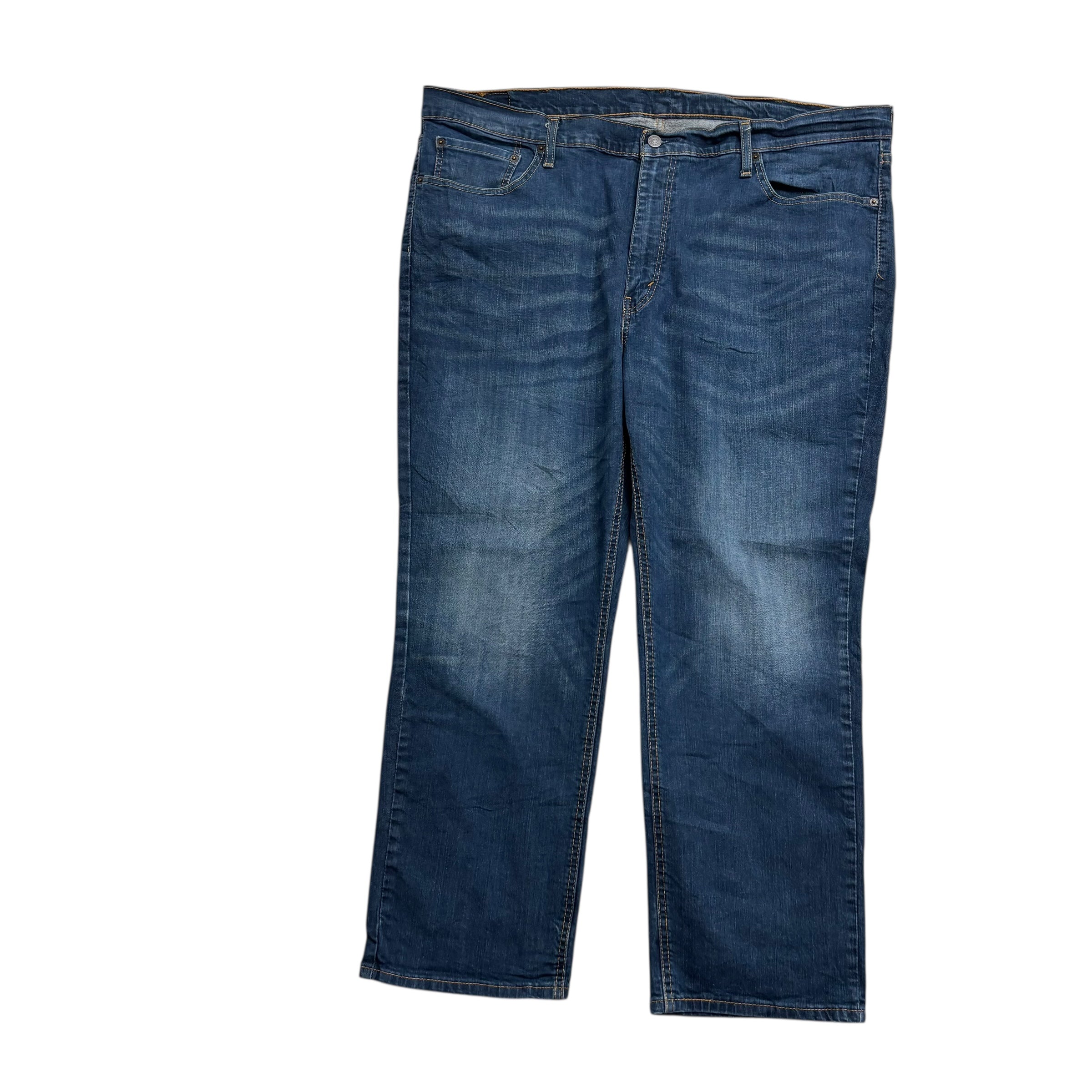 Levis 541 Jeans W46 L30 Mens Dark Blue Athletic Tapered Fit Stretch Denim (E)