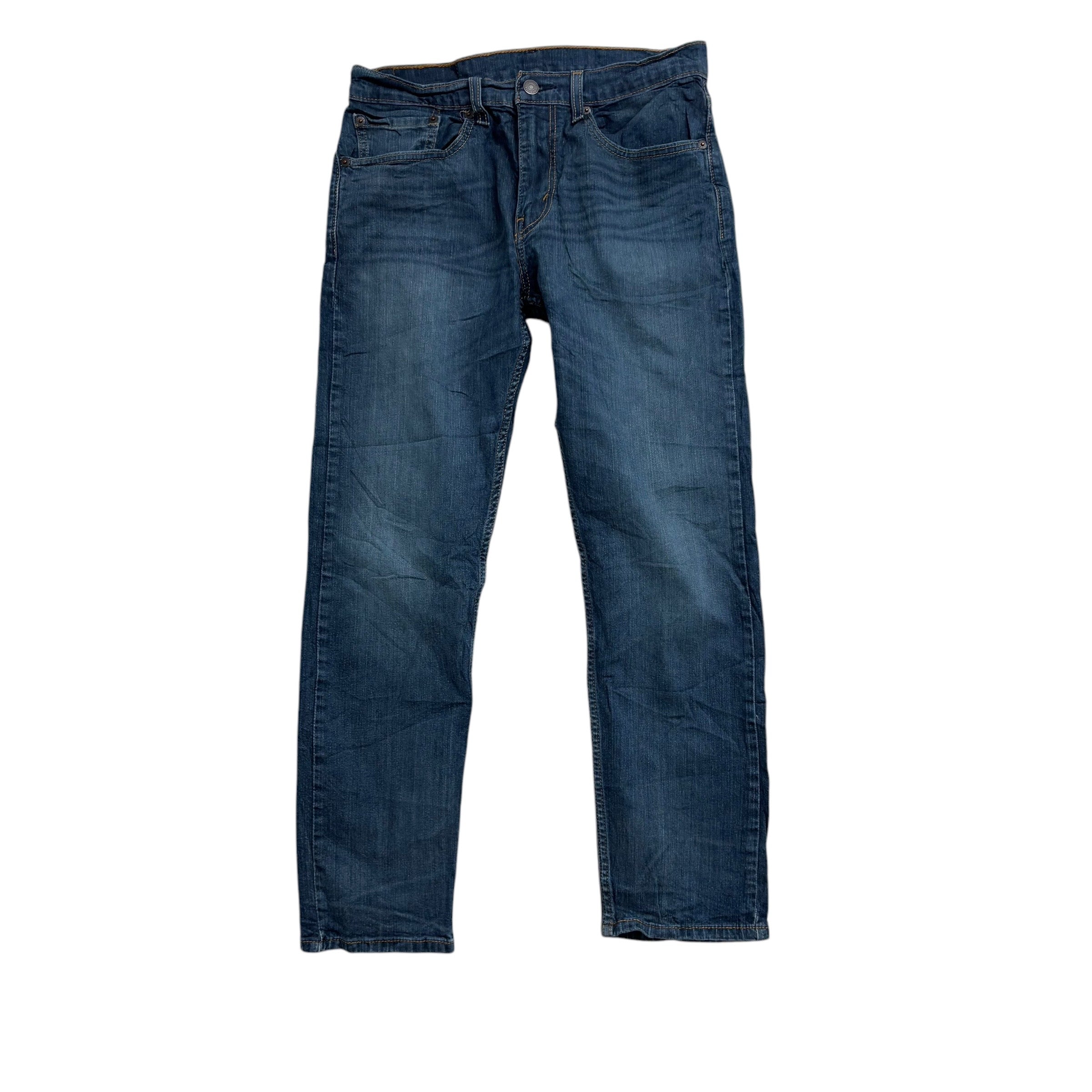Levis 502 Jeans W31 L28 Mens Mid Blue Regular Tapered Fit Stretch Denim
