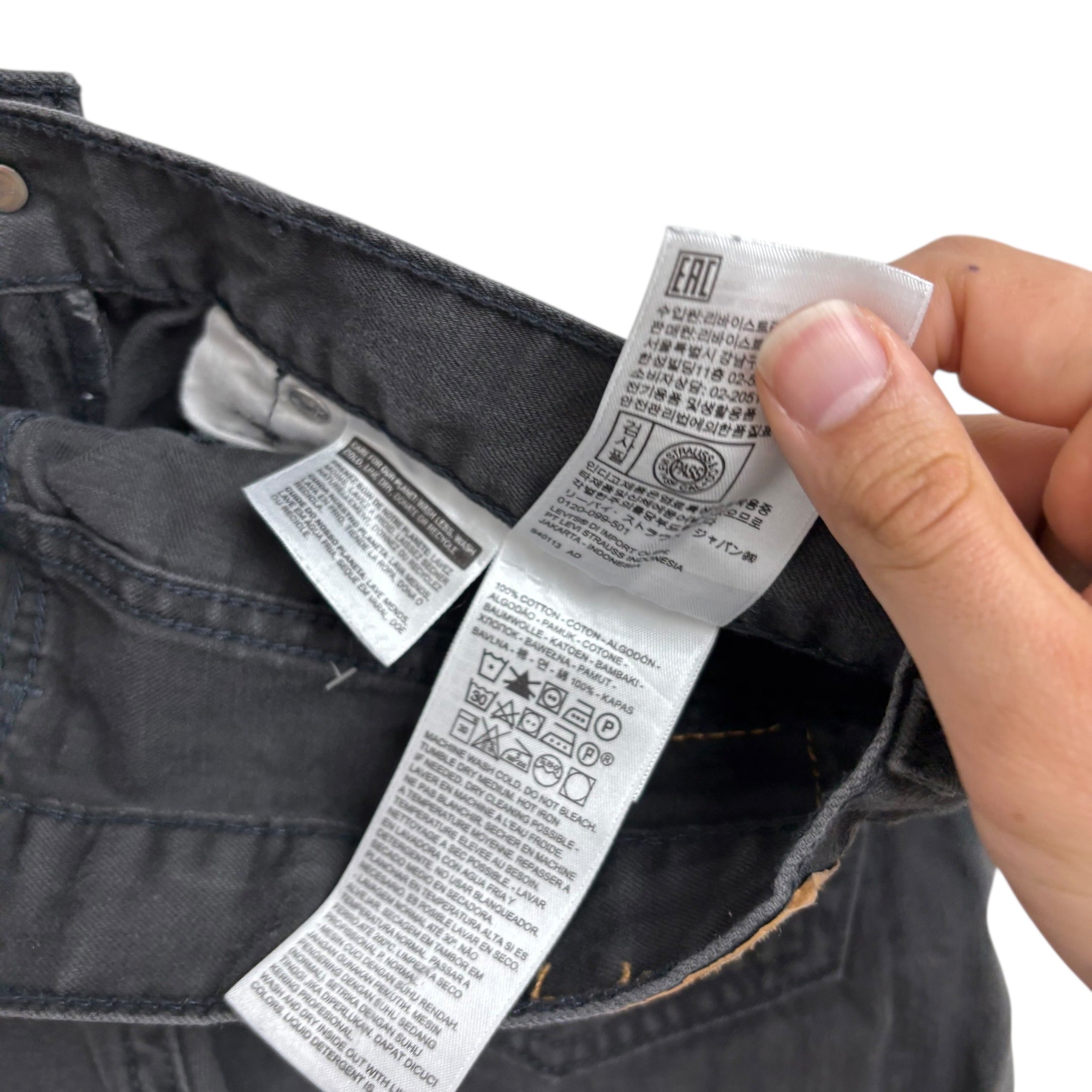 Levis 505 Jeans W31 L32 Mens Grey Regular Straight Fit Denim