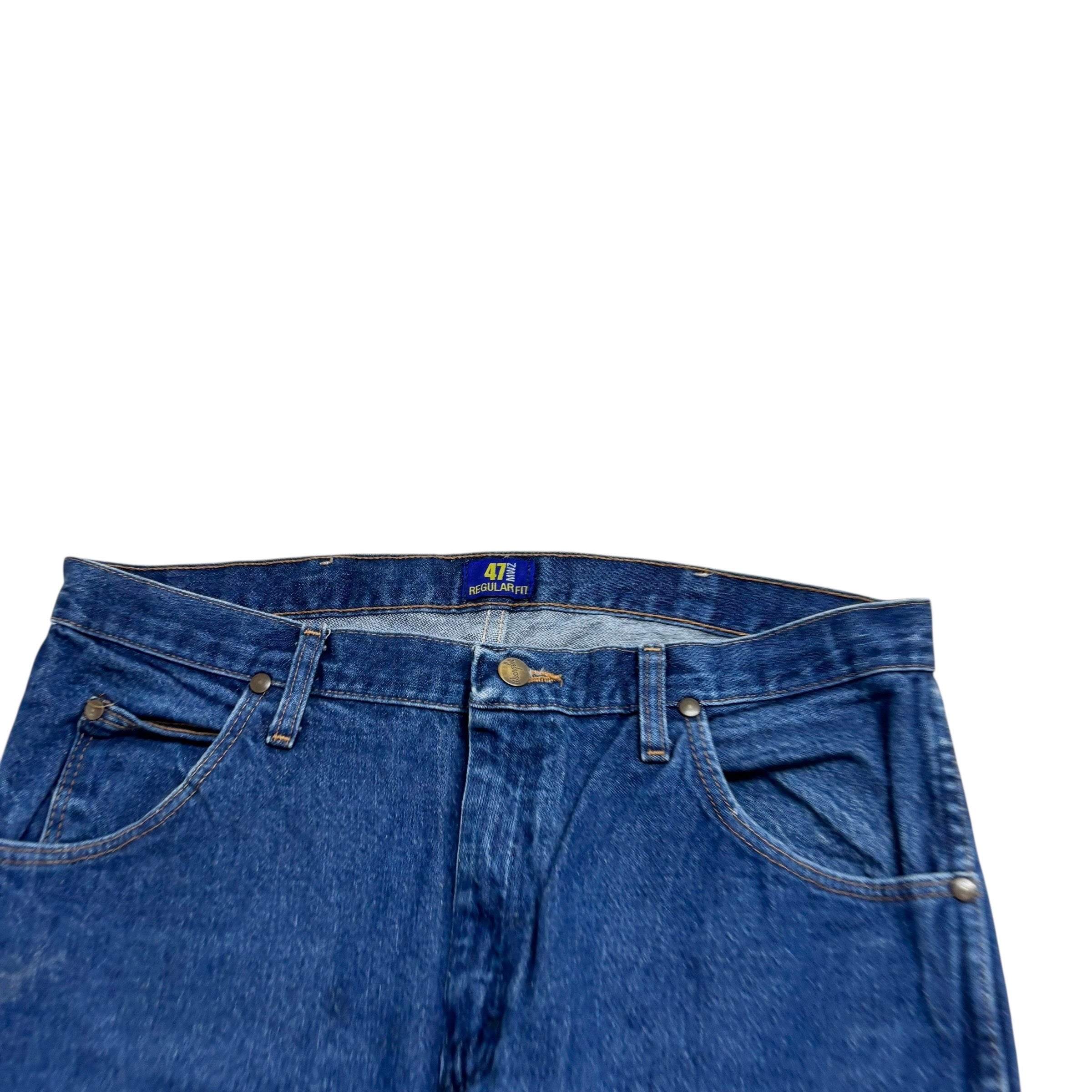 Wrangler Jeans Cowboy Cut W35 L32 Mens Dark Blue 47MWZ Original Fit Denim (E)